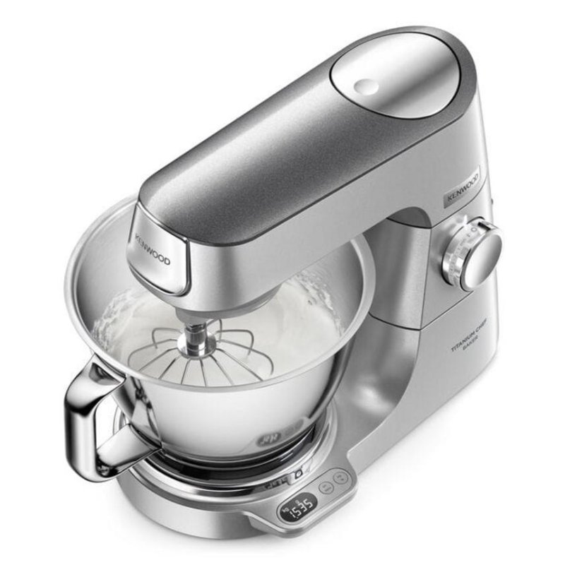 Detalle 2 de Kenwood KVC85.124SI 5L 1200W: procesador de alimentos con báscula integrada y DuoBowl para repostería en casa