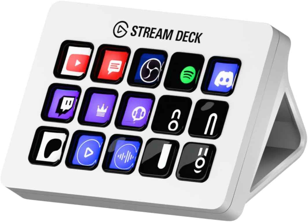 Detalle de Elgato Stream Deck MK.2 White: 15 Makrotasten