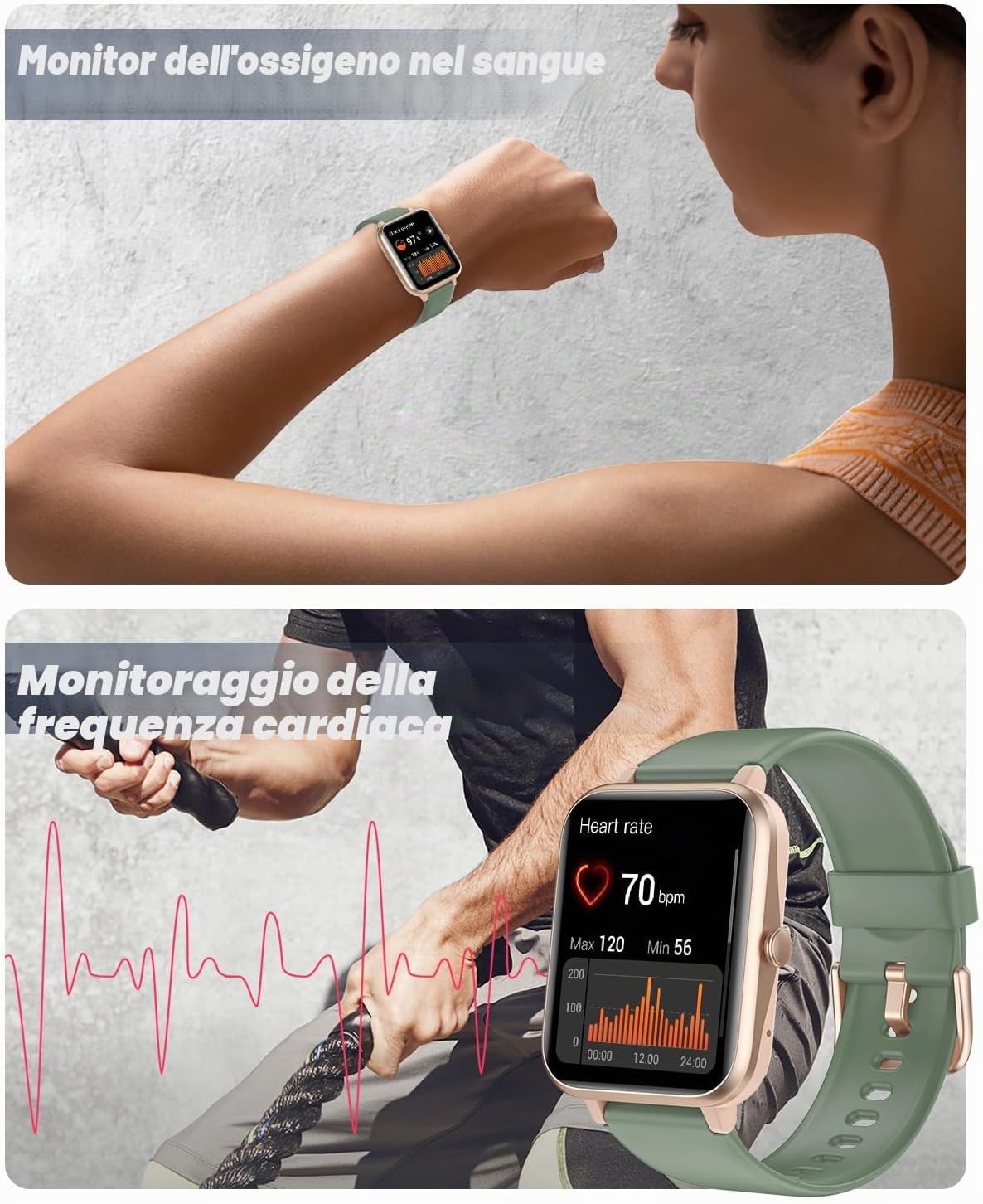 Thumbnail 3 de Smartwatch GRV verde IP68 per sport