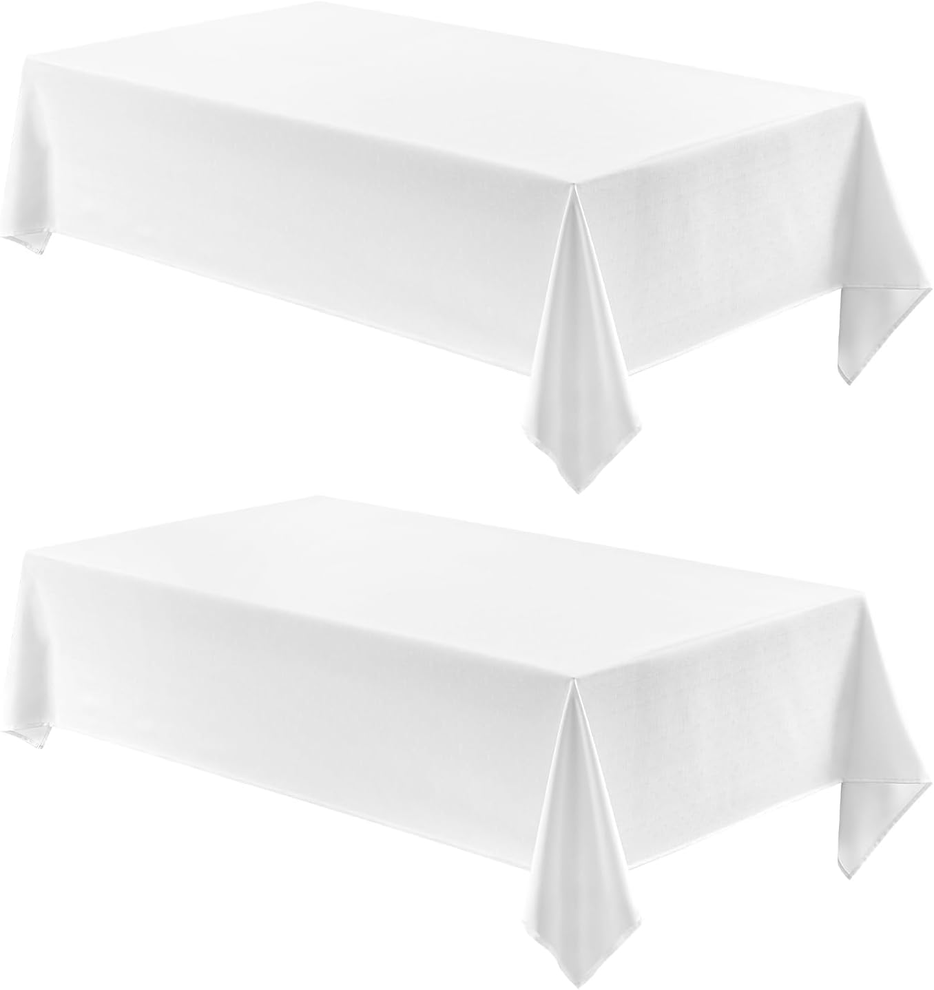 Thumbnail 6 de Veblandy Faux Linen Round Tablecloth 60 inch - Royal Blue