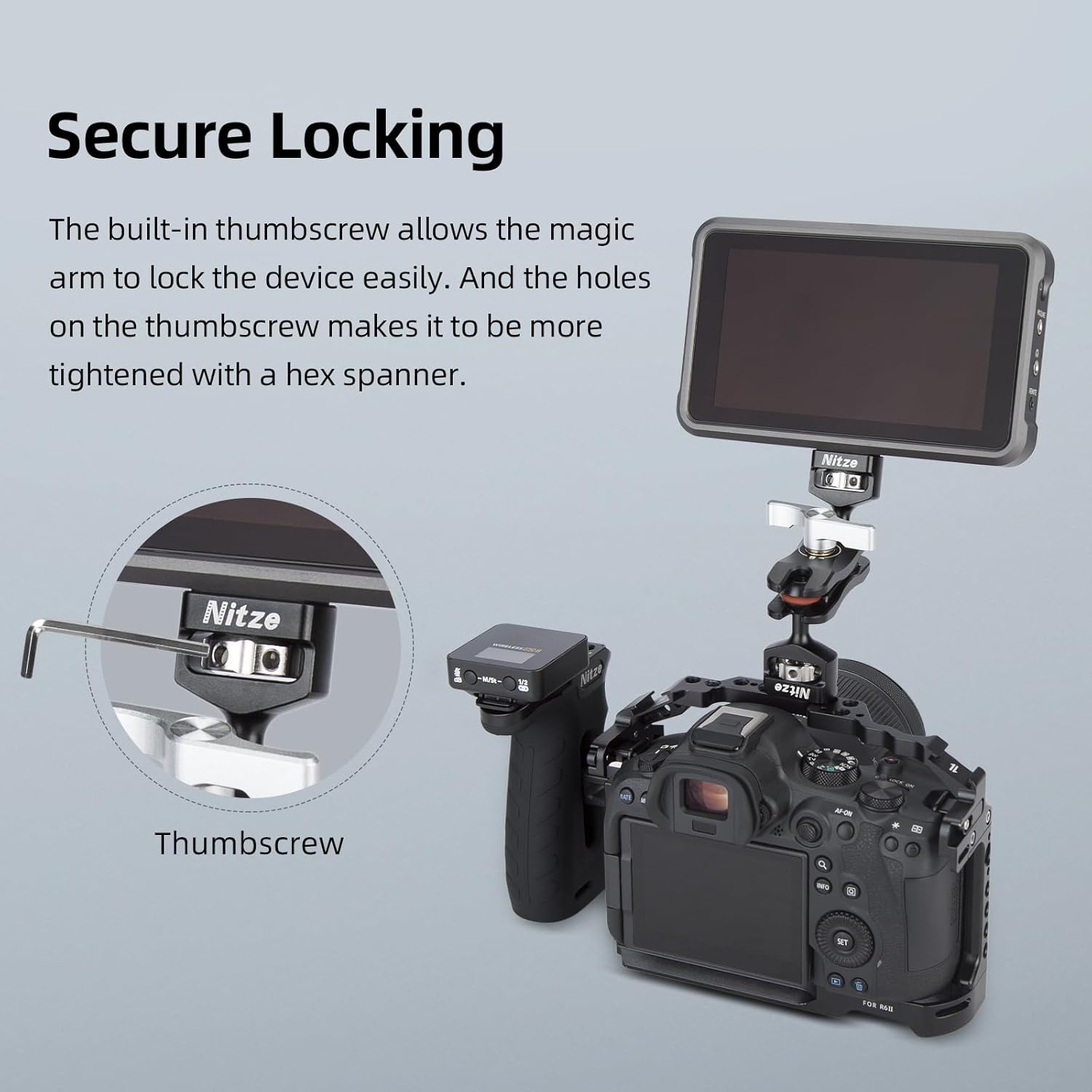 Thumbnail 6 de Nitze Camera Magic Arm with Double Ballheads (N50-G1) – 1/4" to 1/4", Aluminium Alloy