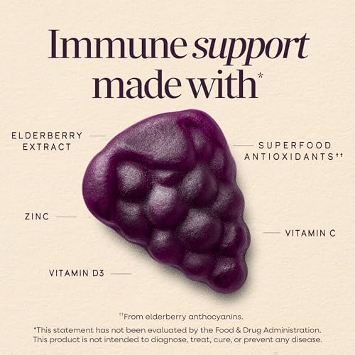 Detalle de Nature's Way Sambucus Elderberry Gummies for Immune Support (Ages 4+) 60 ct