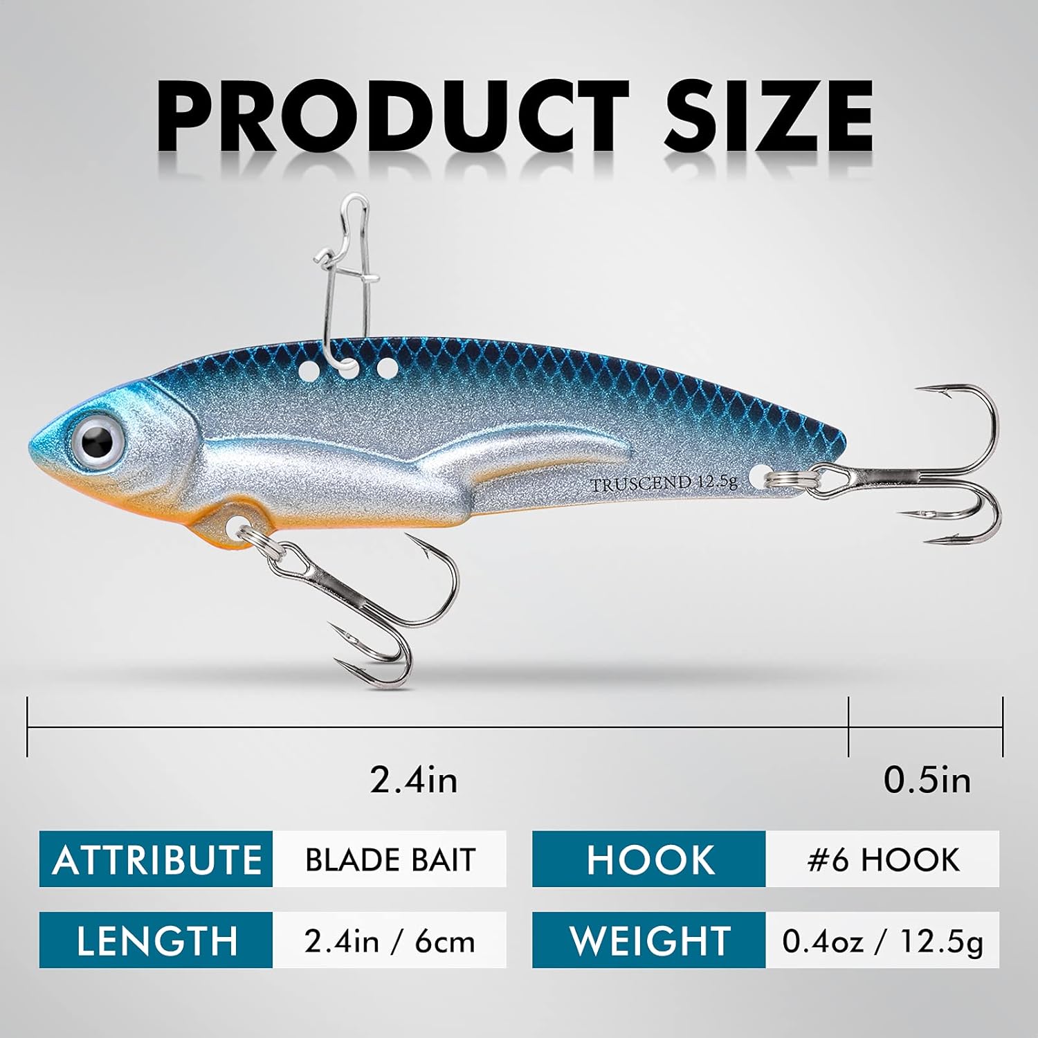 Thumbnail 5 de TRUSCEND Vibe Spinner à double lame avec hameçon BKK – leurre vibrant clignotant pour la pêche en eau salée et douce