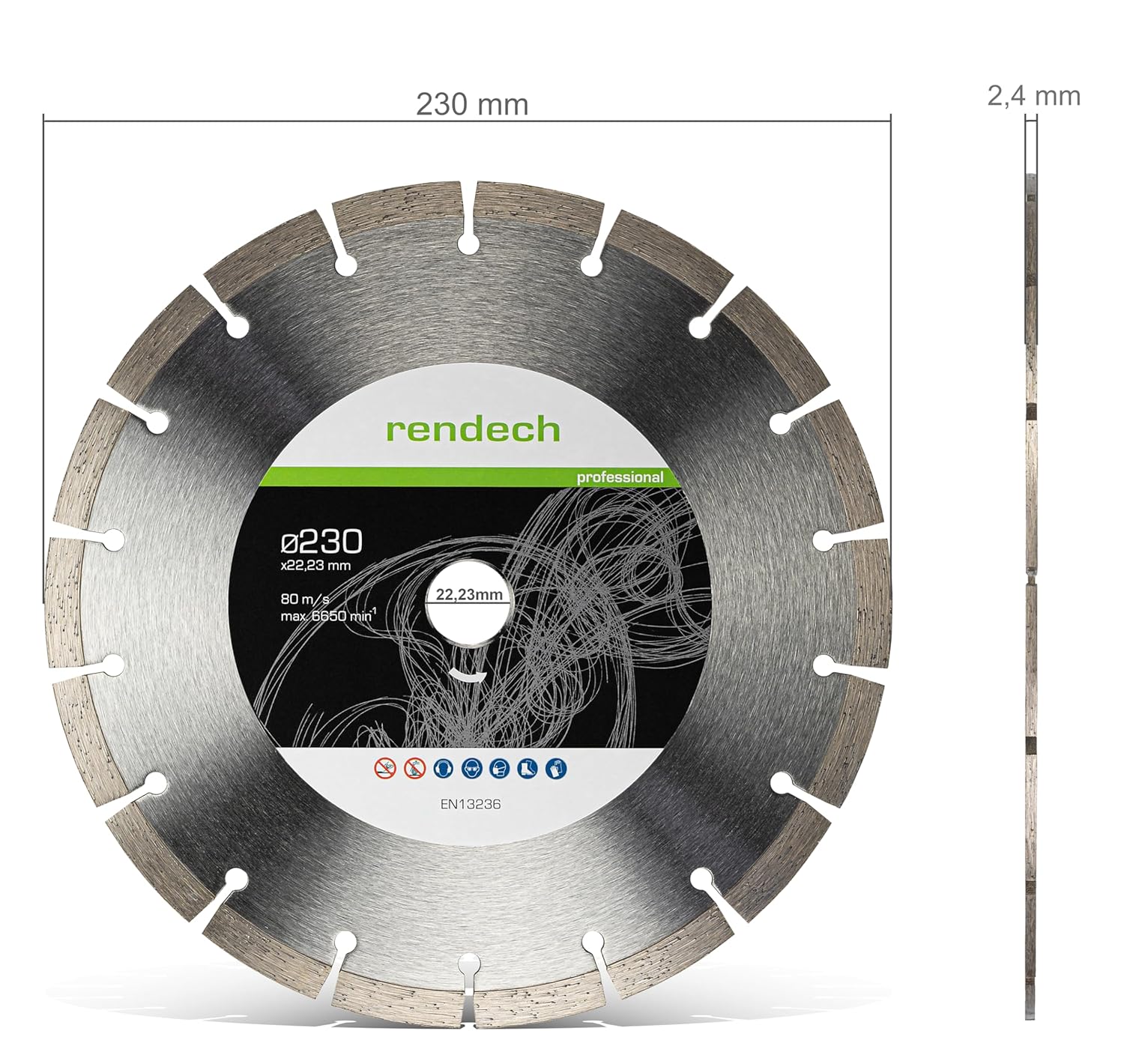 Thumbnail 2 de rendech Disque diamant 230 mm professionnel