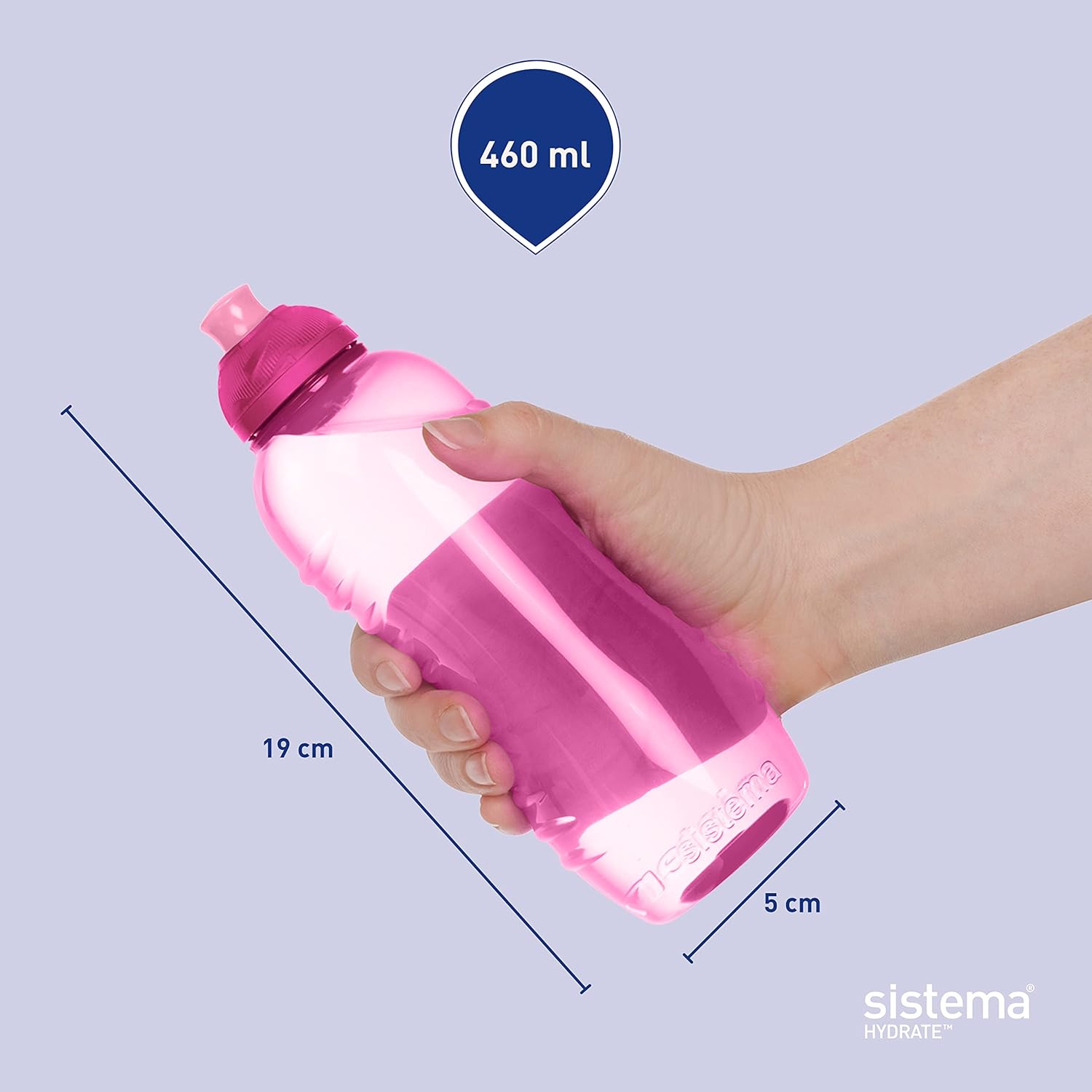 Thumbnail 4 de Sistema Twist 'n' Sip Squeeze borraccia per lo sport – pack 4, 460 ml, blu