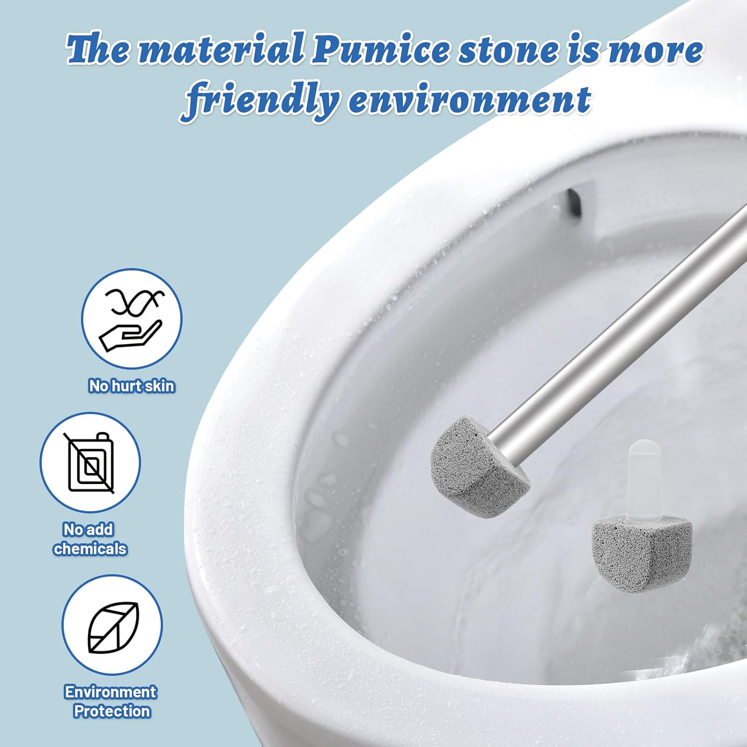 Thumbnail 5 de YINGMORE Pumice Stone Toilet Bowl Cleaner with Long Handle and 8 Refills