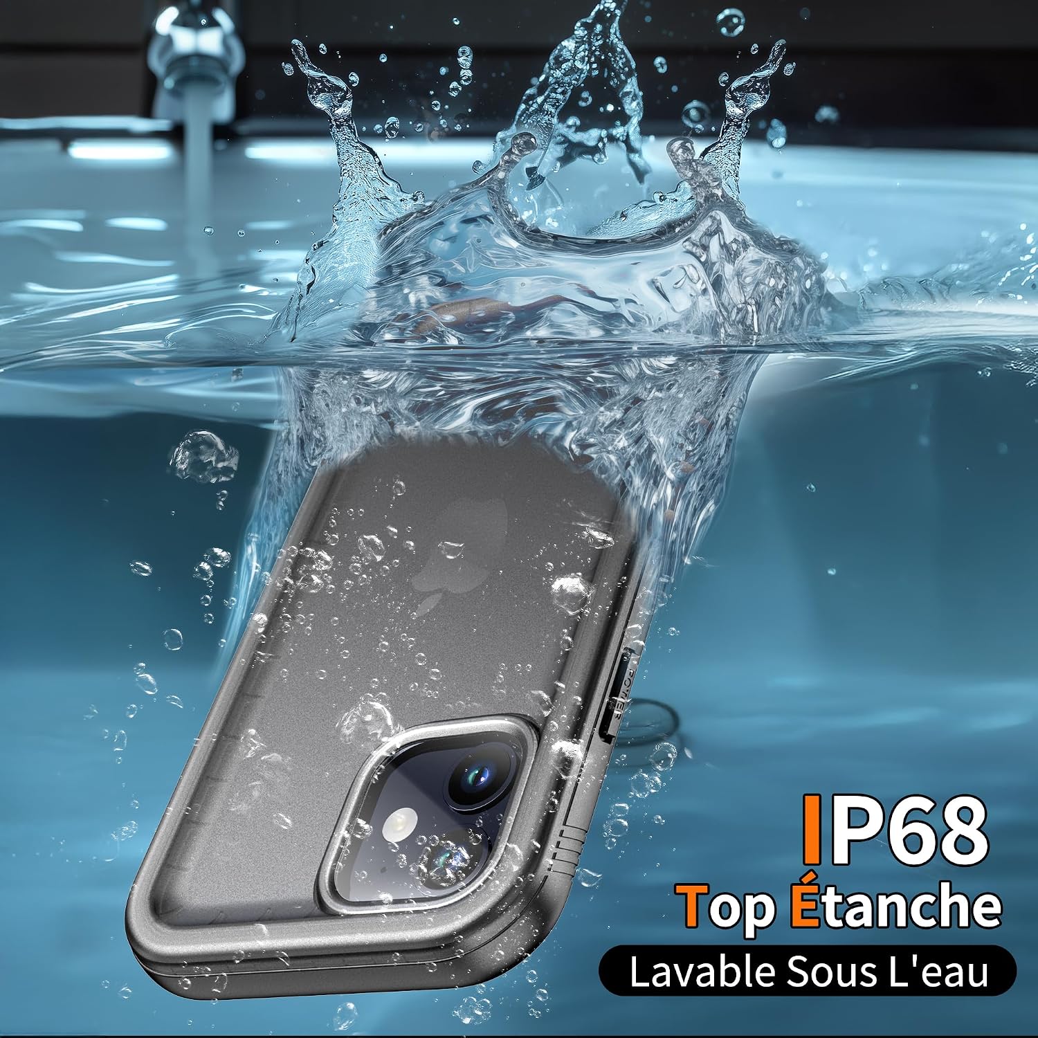 Thumbnail 3 de Cozycase coque étanche antichoc IP68 pour iPhone 12 / 12 Pro (bumper + housse intégrale, protection écran et appareil photo)