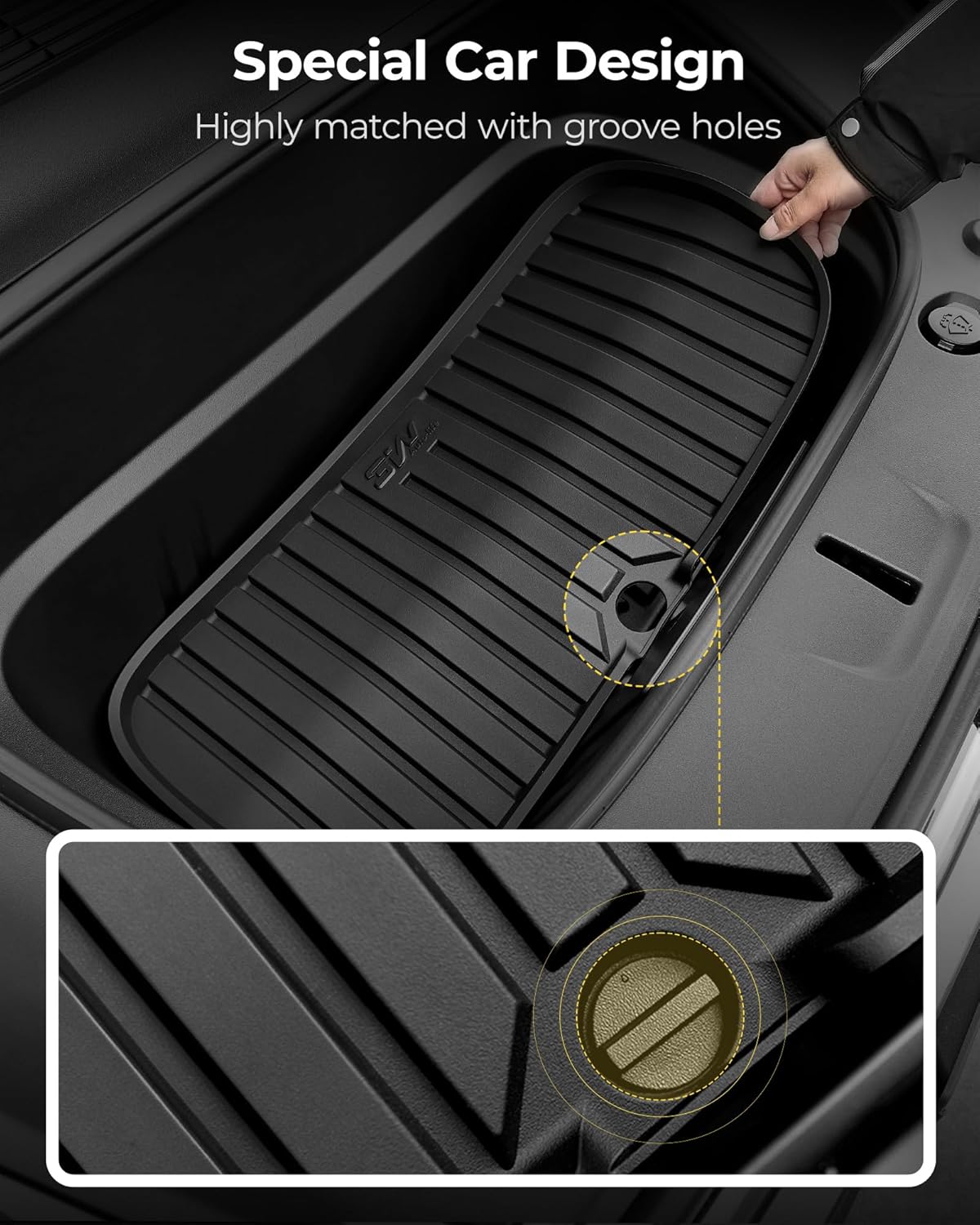 Thumbnail 4 de 3W [RHD] 7Pcs Floor Mats and Boot Liner for Tesla Model Y Juniper Premium Performance (2025–2026) – Thorex All Weather