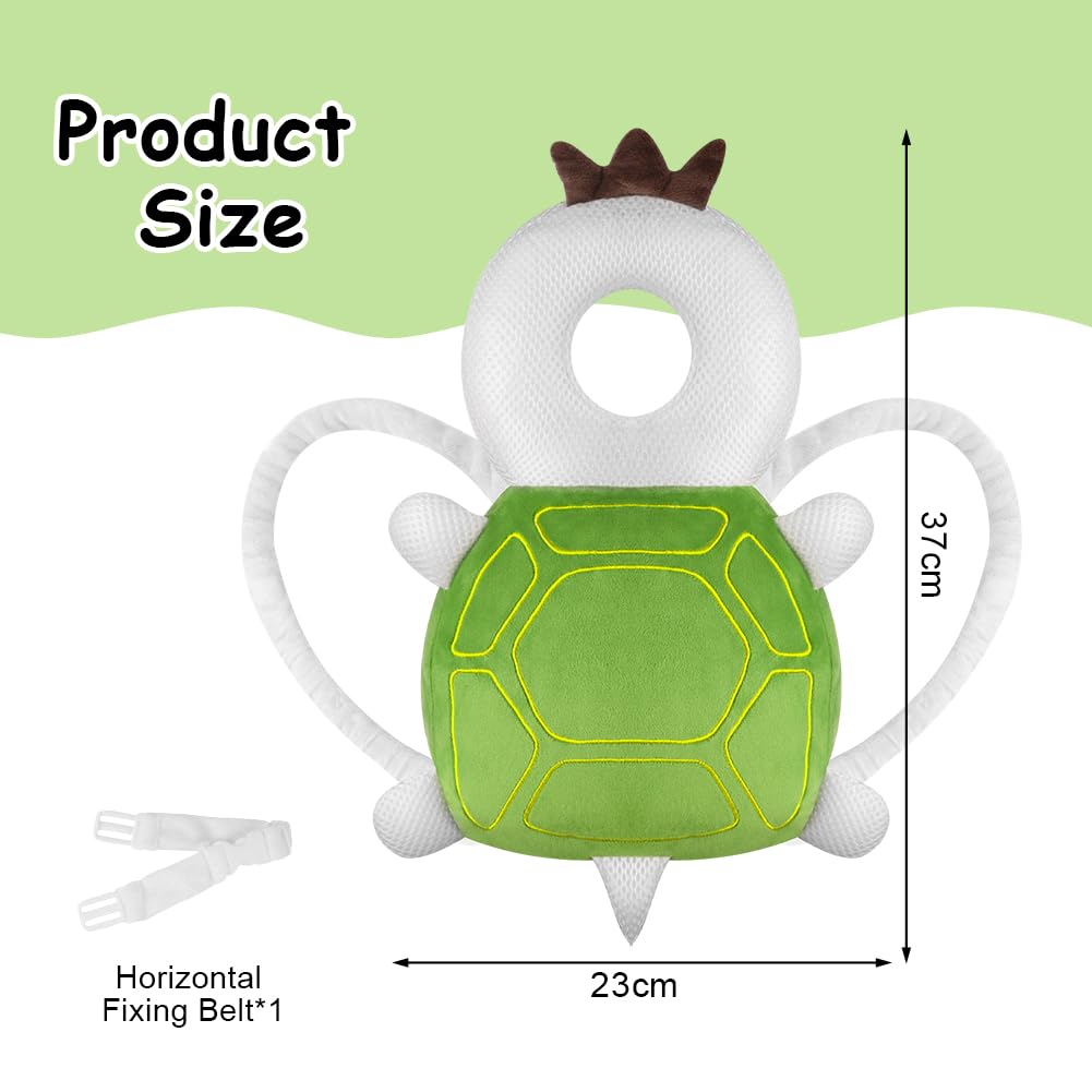Thumbnail 1 de Vicloon Baby Kopfschutz – verstellbare, atmungsaktive Kopfpolster mit Tierform (Grüne Schildkröte) für 4–24 Monate