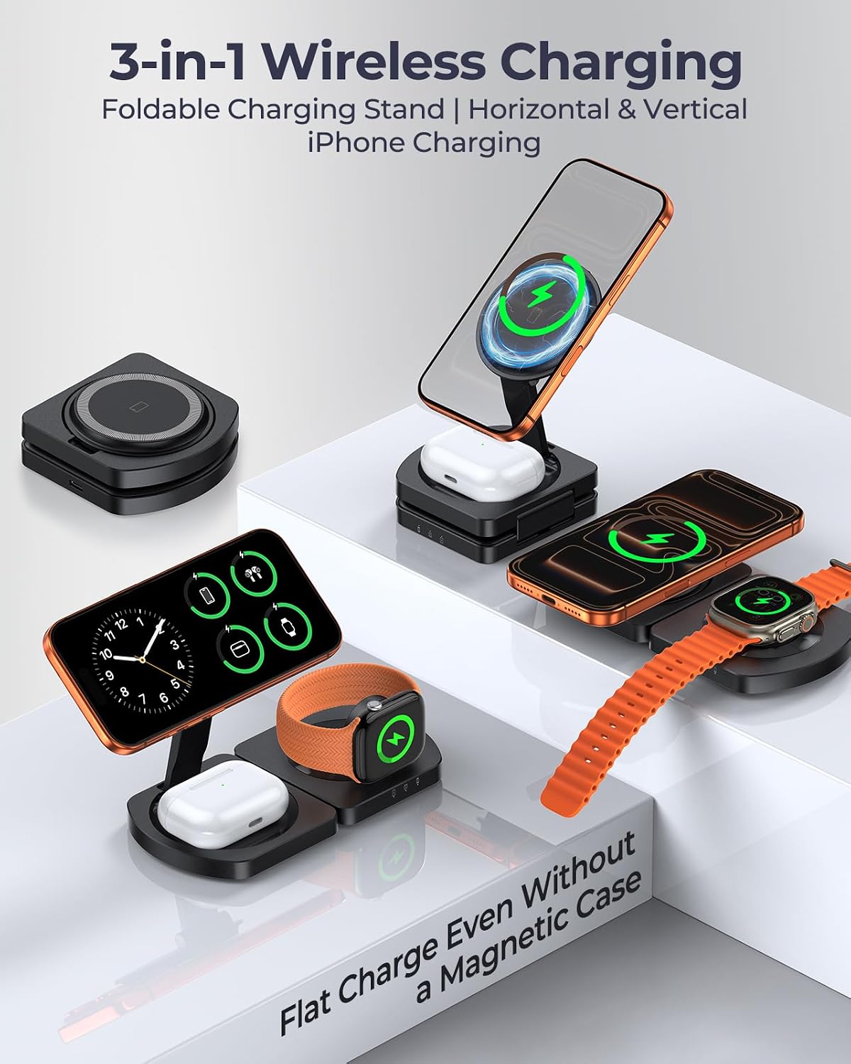 Detalle 2 de EGV Wireless Charger 3-in-1 MagSafe Stand