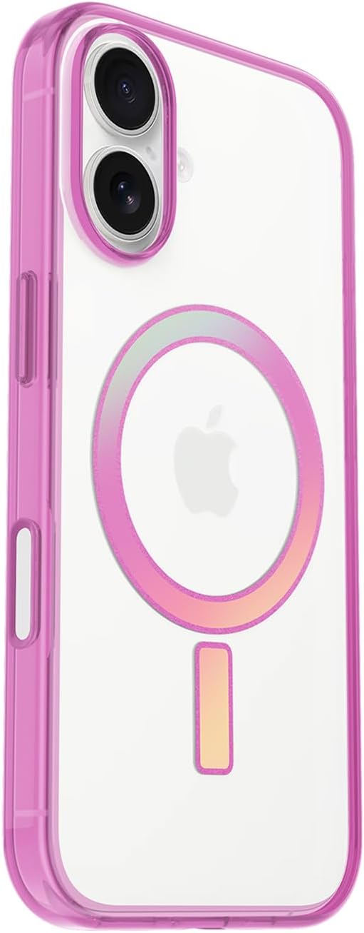 Detalle 2 de OtterBox Coque Clear Case MagSafe pour iPhone 16 – Rosefinch