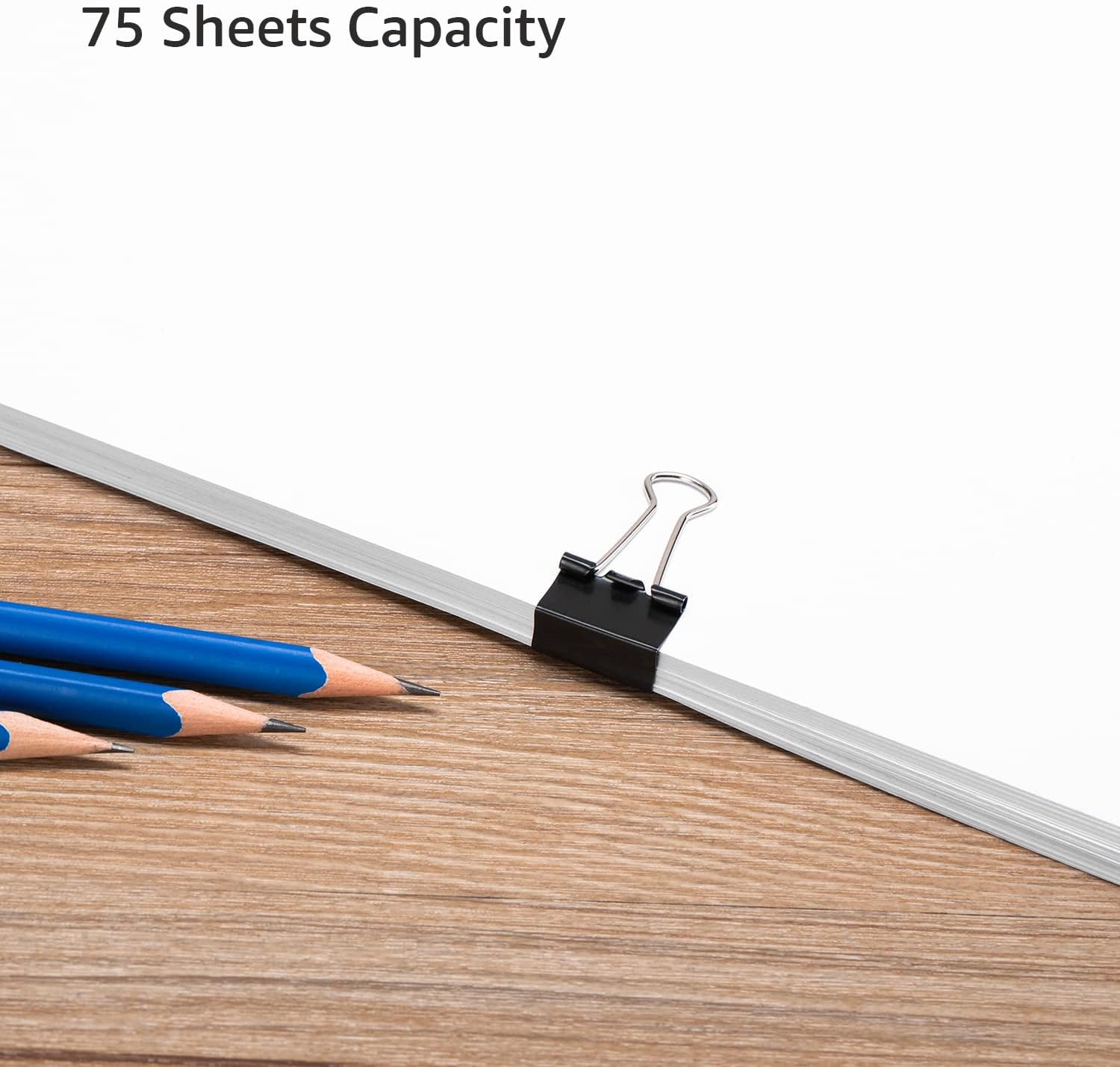 Thumbnail 3 de Amazon Basics Binder Clips, 5/16" Capacity, 3/4" Wide – 144 Count (12 x 12) – Black
