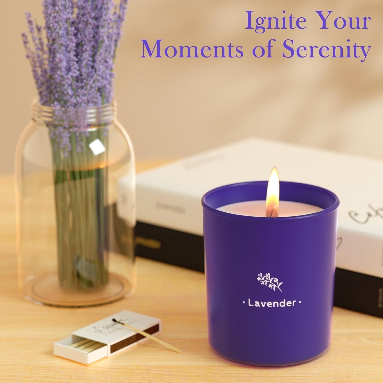Detalle 2 de Lavender Soy Candle, 8 oz