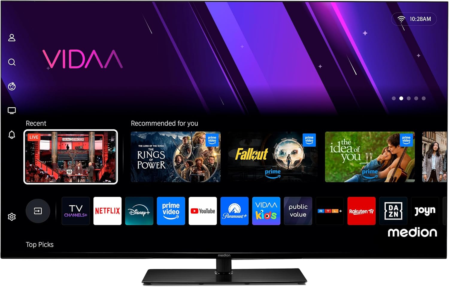 Detalle de MEDION 107 cm (43 Zoll) Fernseher: Smart-TV mit Dolby Vision, VIDAA Store und umfangreichen Streaming-Optionen