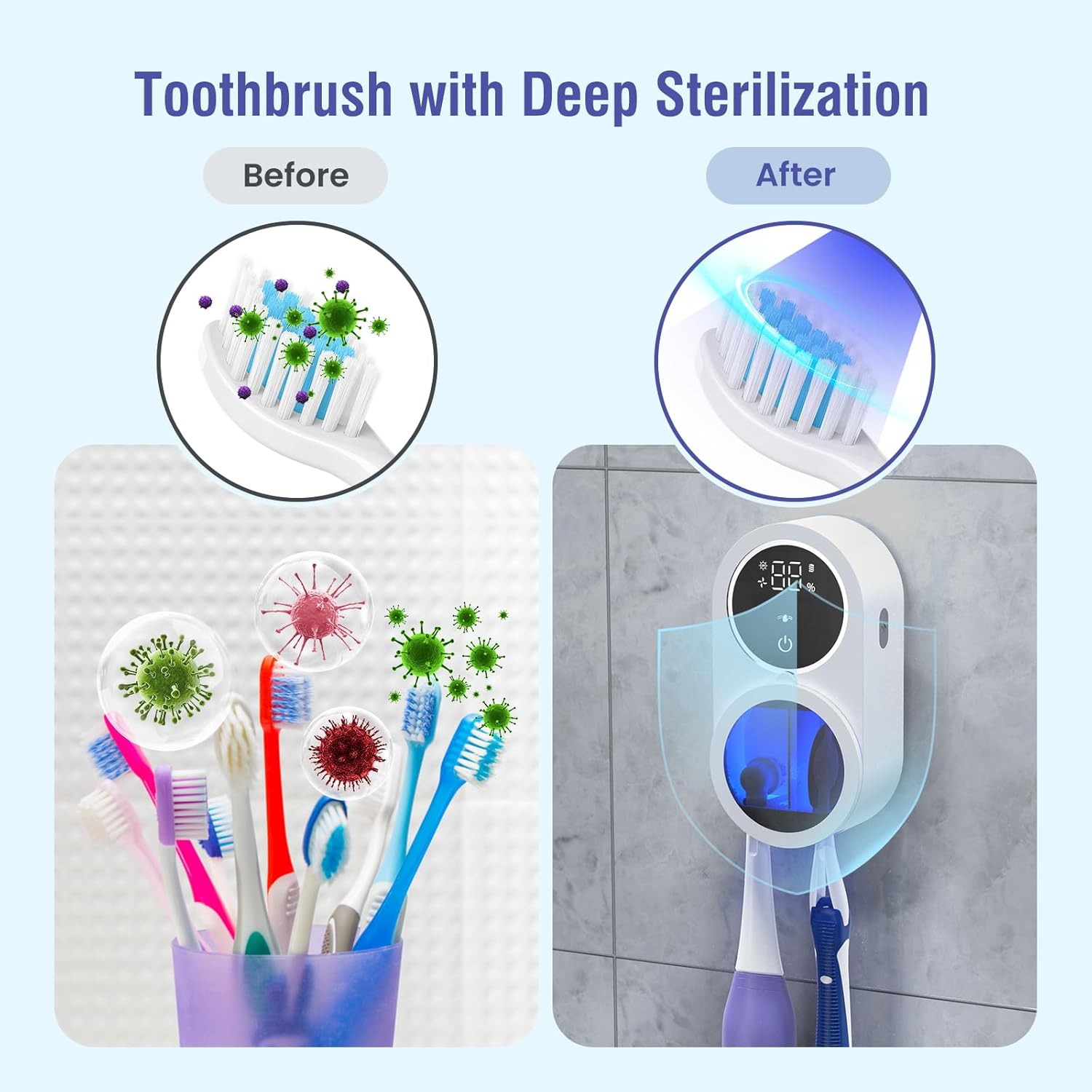 Thumbnail 2 de LifeBasis Porte brosse à dents mural 50 jours 🪥