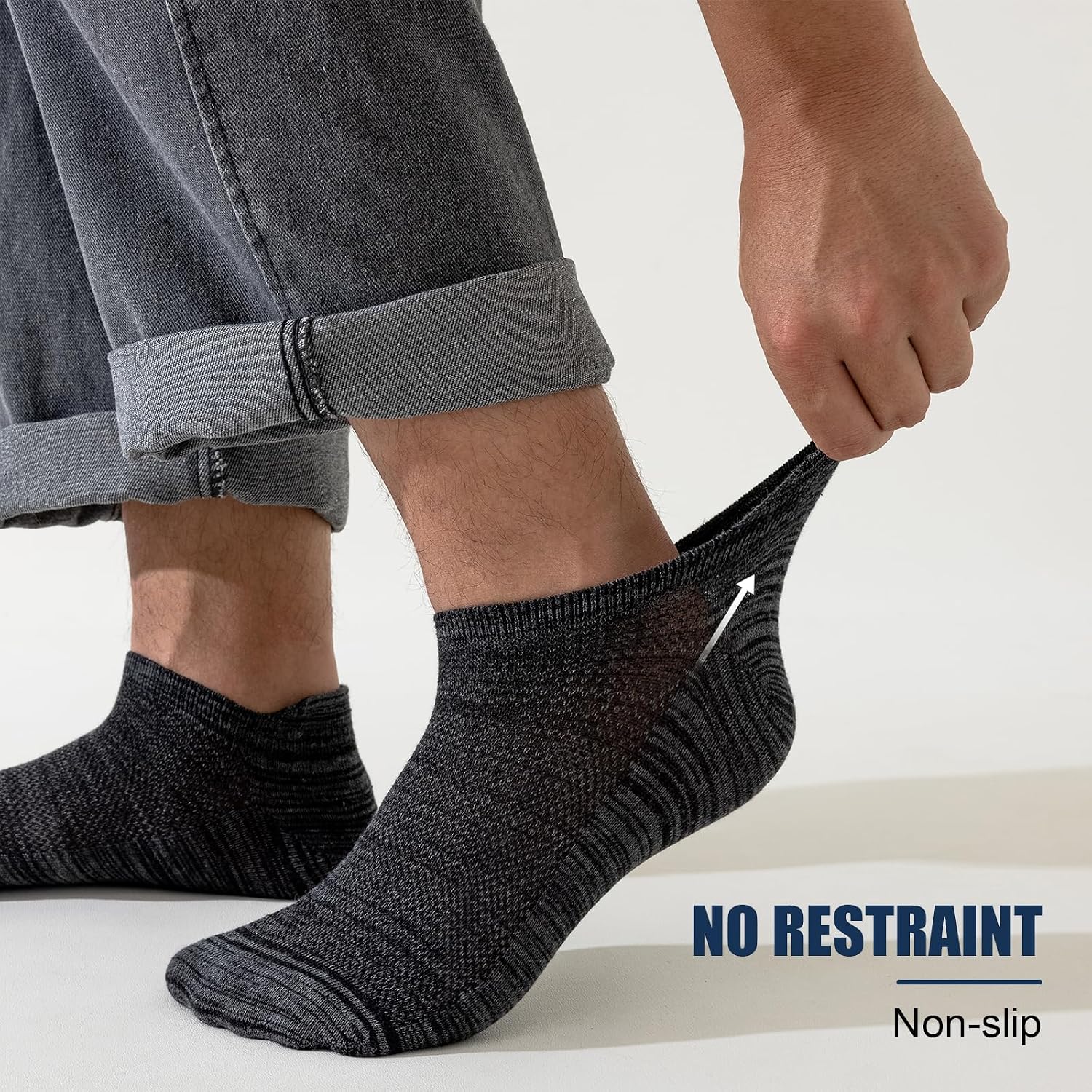 Thumbnail 6 de Niofind Mens Trainer Socks 8/10 Pairs: Breathable Low Cut Ankle Socks for Sports, Walking and Gym