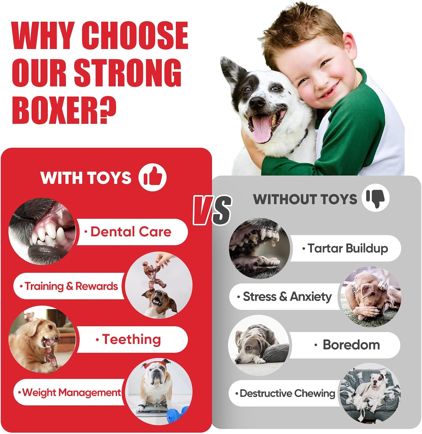 Thumbnail 4 de Zinbo Boxer Nylon Chew Toy 25-110 lbs