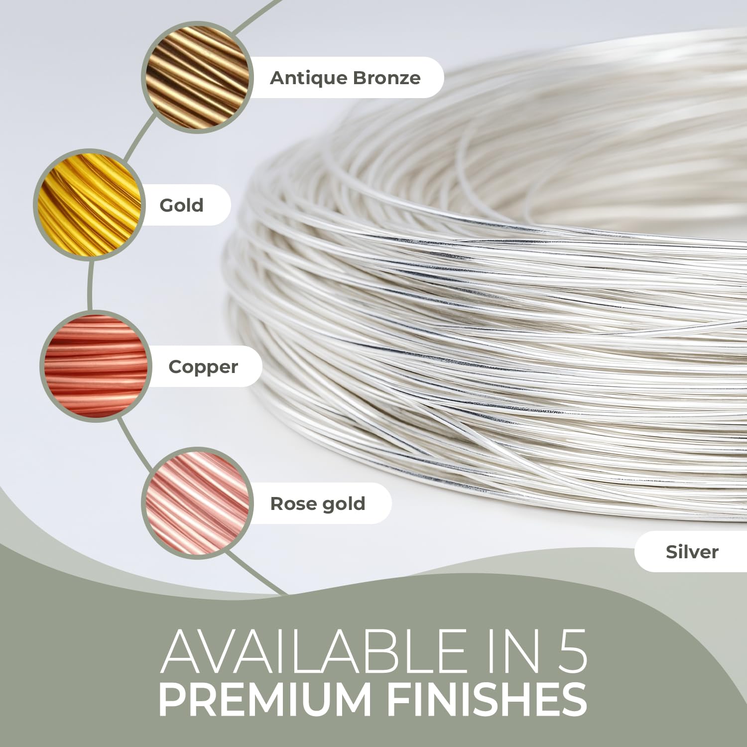 Thumbnail 5 de The Bead Shop 1mm Silver Plated Craft Wire 4m
