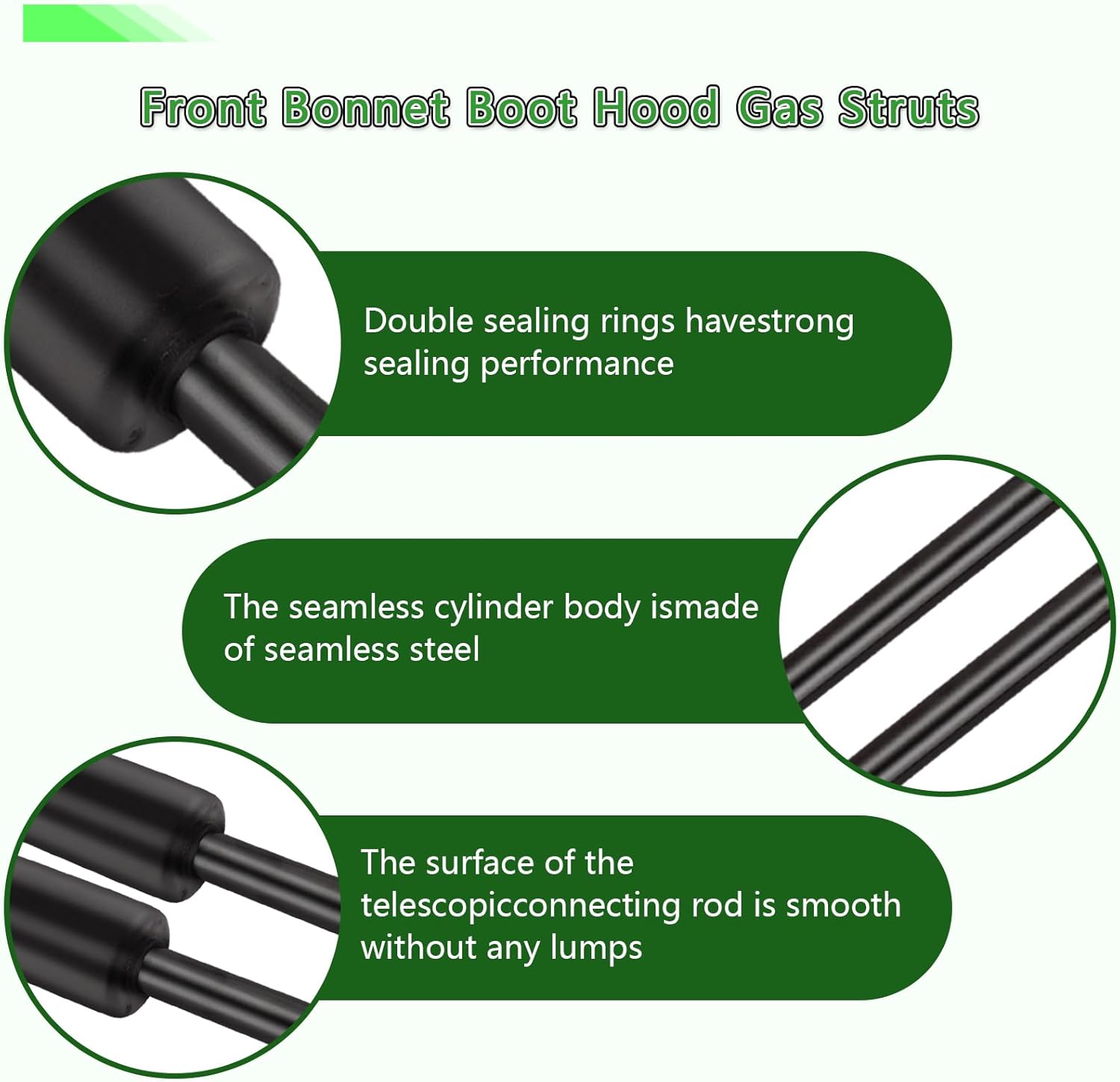 Thumbnail 5 de Koaudb 2X Front Bonnet Gas Struts for BMW X5 E53 (2000–2006) – Replacement Hood Lift Supports
