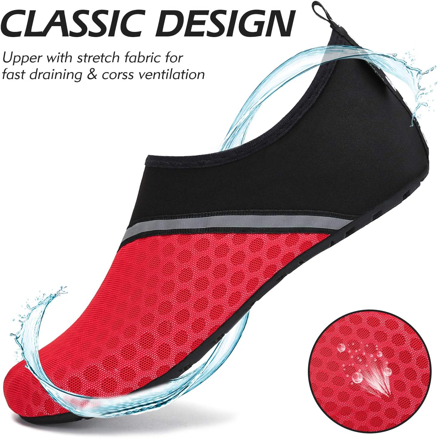 Detalle de SAGUARO Scarpe da Immersione Unisex: leggere, traspiranti e antiscivolo per ogni attività acquatica