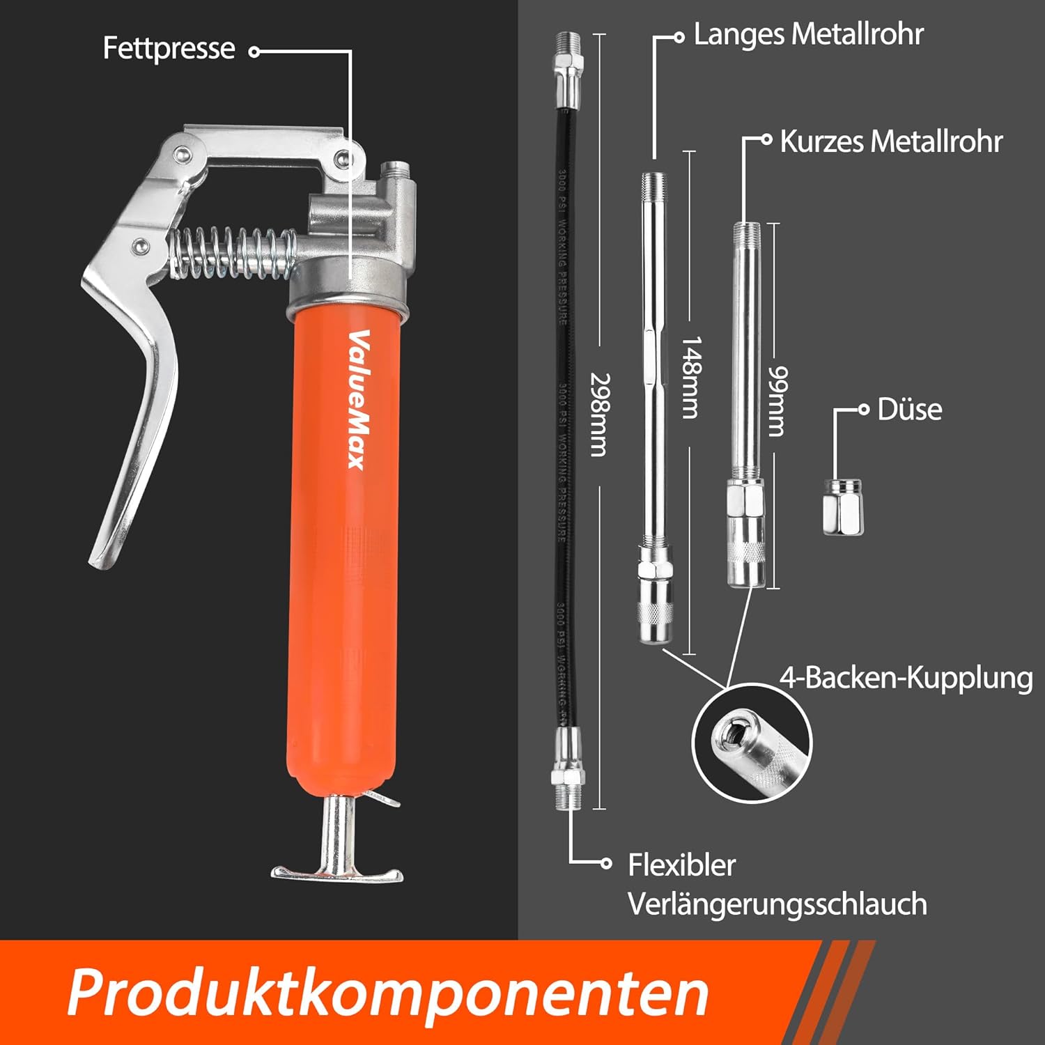 Thumbnail 1 de ValueMax Kleine Fettpresse 3000psi