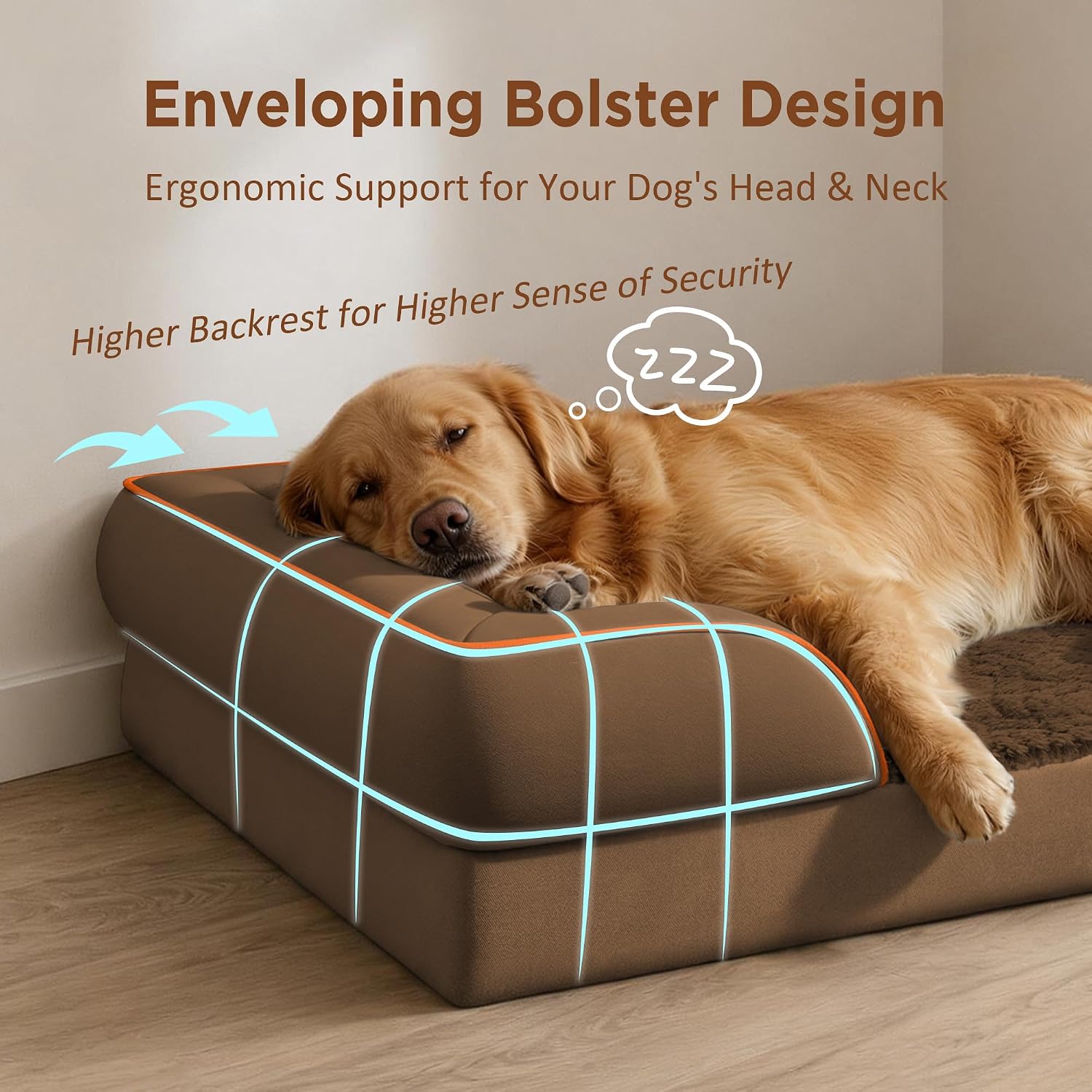 Thumbnail 2 de Comfort Expression CEUS0422A5342CB Orthopedic Dog Bed, 53 x 42-Inch