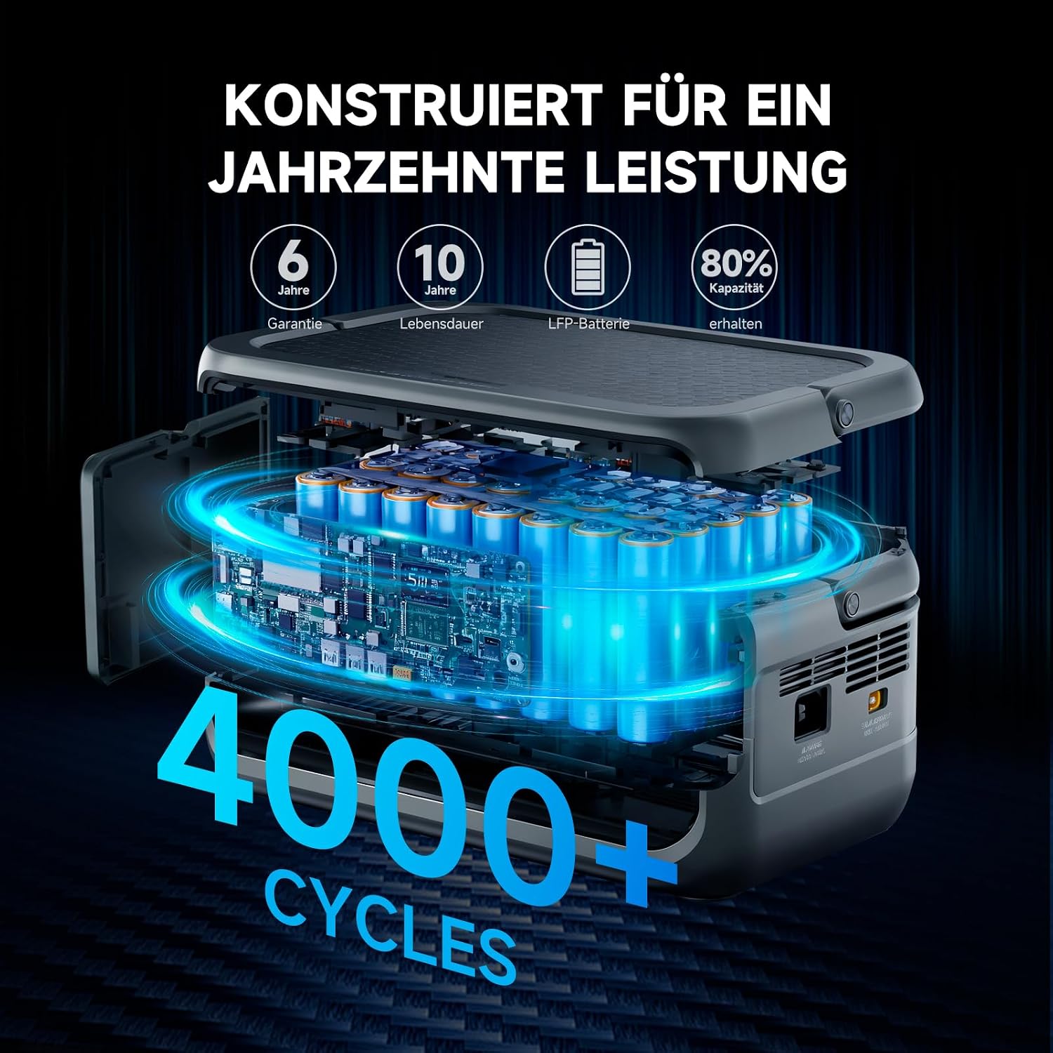 Detalle 2 de ALLPOWERS VOLIX P300 Tragbare Powerstation mit Solarpanel SE100 (256Wh, 300W Sinus) für Camping & Reisen
