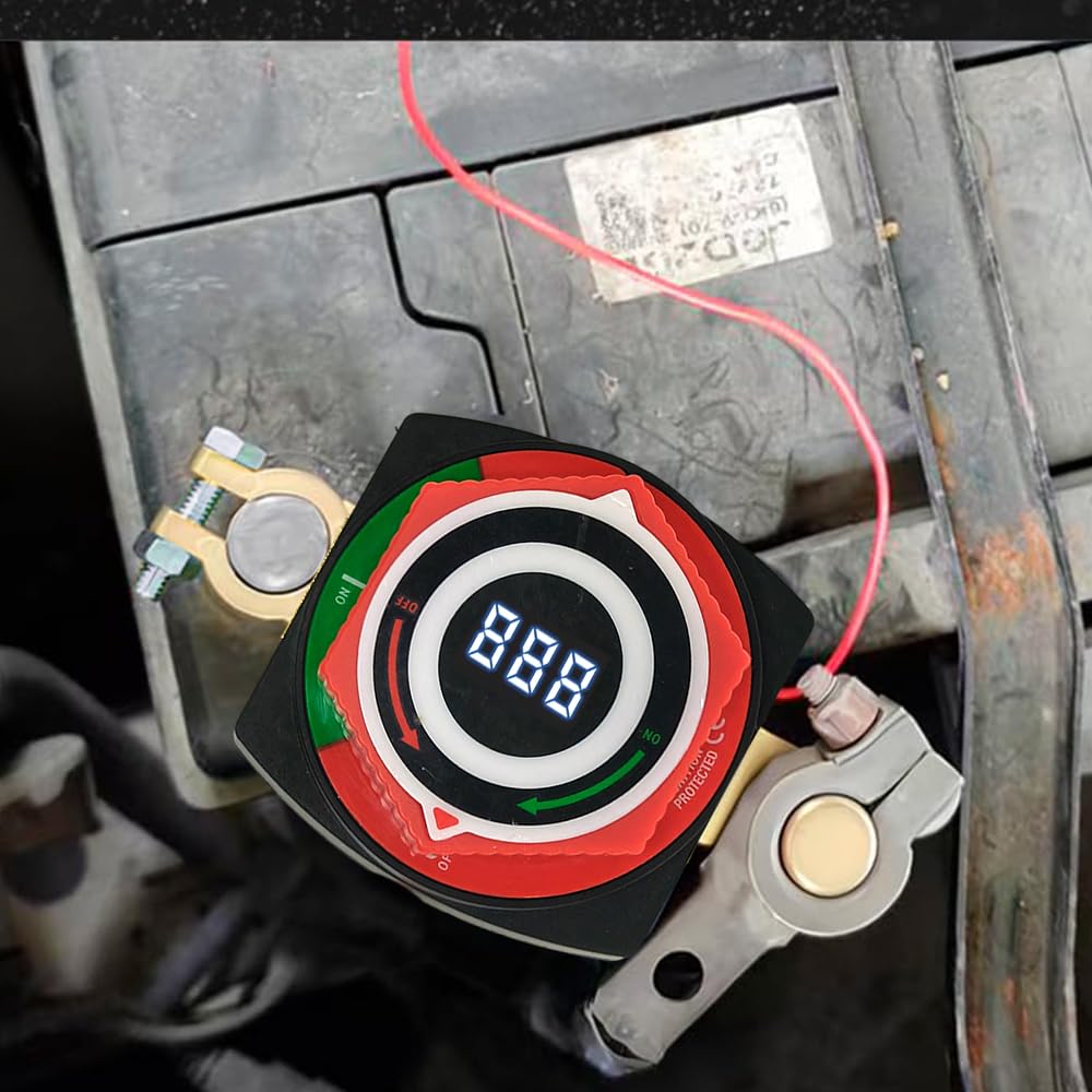 Thumbnail 5 de Batterietrennschalter mit Spannungsanzeige – DC 5–80 V Autobatterie-Hauptschalter mit Voltmeter