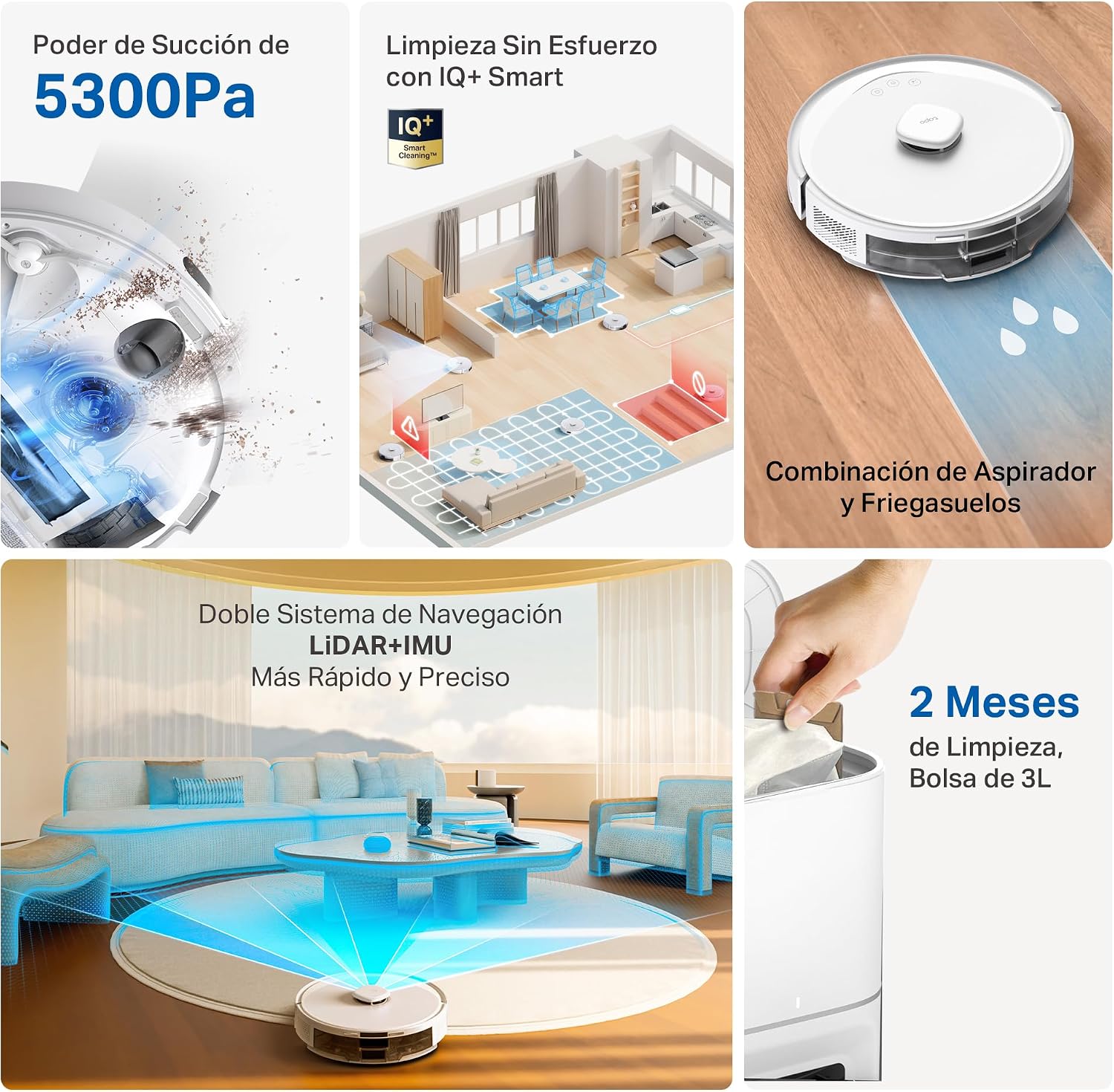 Detalle de Tapo RV30 MAX Plus 5300Pa