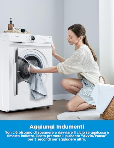 Thumbnail 6 de Midea Lavatrice Slim 7 kg Classe A, 1400 Giri, Motore BLDC – Efficienza e pulizia avanzata