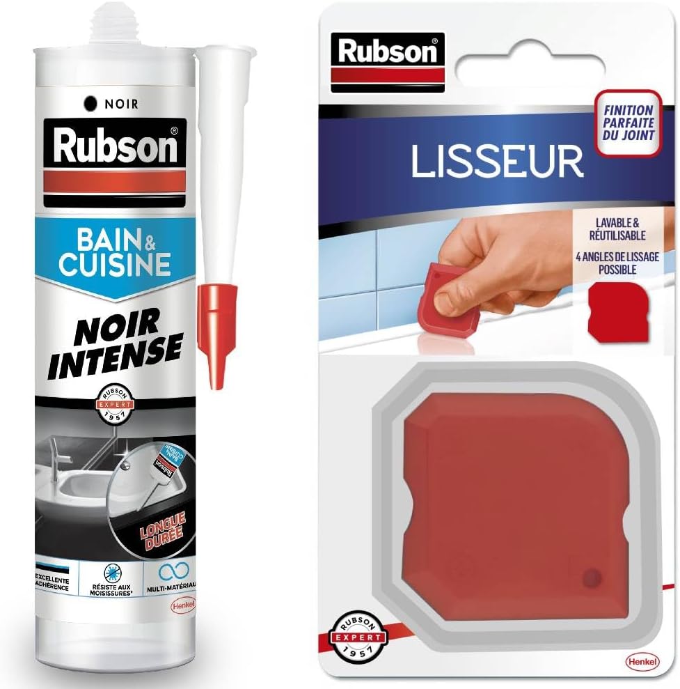 Thumbnail 6 de Rubson Mastic Bain & Cuisine Noir Intense 280 ml — joint silicone multi-matériaux renforcé et antifongique