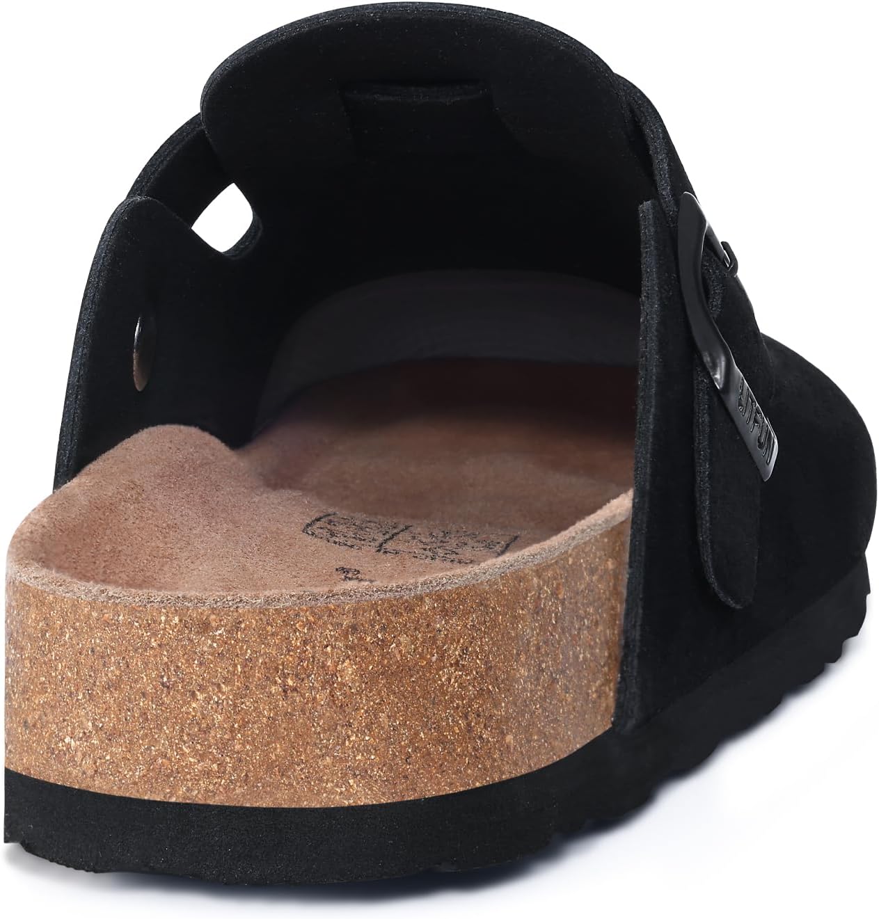 Detalle de Litfun Wildleder Clogs für Damen mit weichem Fußbett und Arch Support (Slip-on Mules)