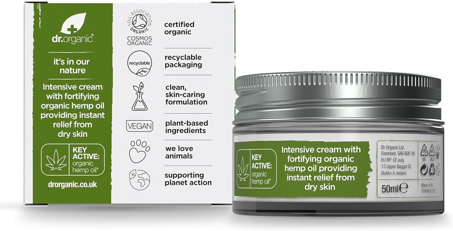 Thumbnail 2 de Crème visage chanvre 24H Dr. Organic 50 ml