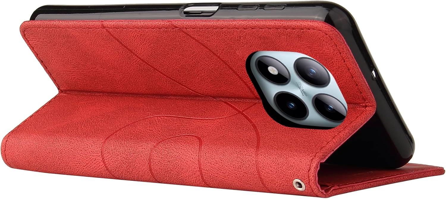 Thumbnail 3 de CXTCASE Flip-Hülle Rot für Xiaomi Redmi Note 15 Pro 4G – PU Leder mit Kartenfächern