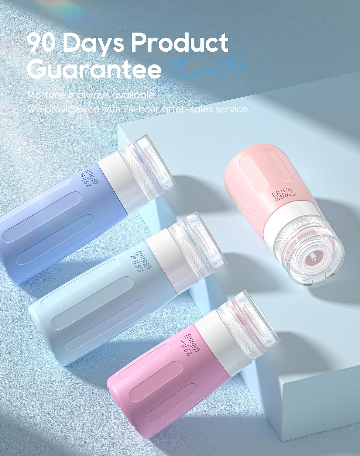 Detalle de Morfone 16 Pack Travel Bottles Set (TSA Approved, Leak Proof Silicone) for Toiletries