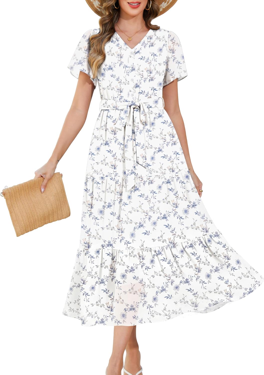 Detalle de Annebouti Chiffon Maxi Dress
