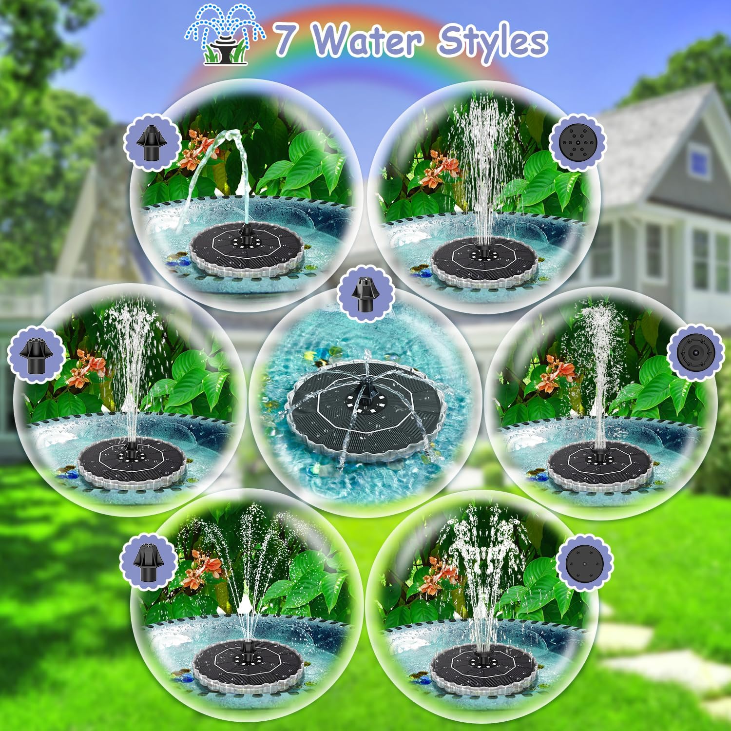 Thumbnail 2 de Yzert Solar Bird Bath Fountain 3.5W