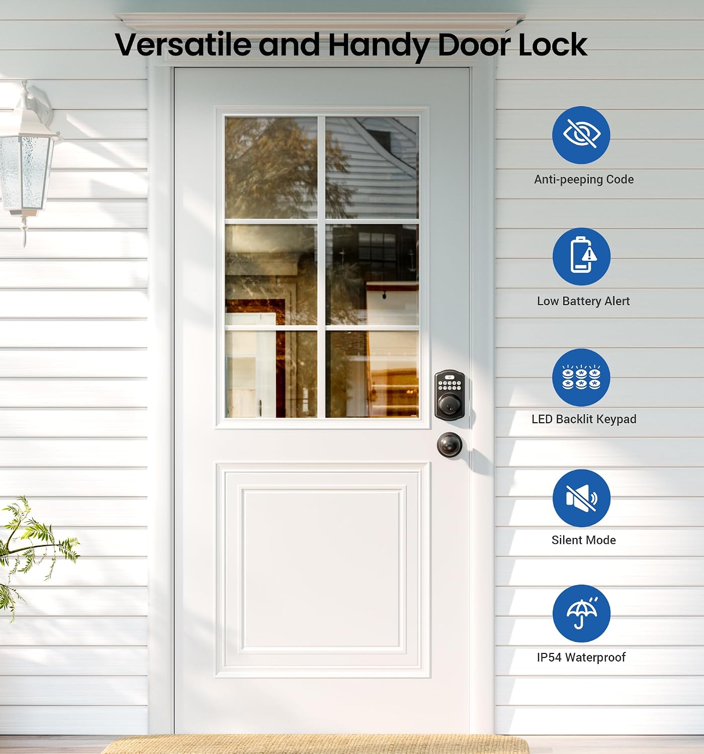 Thumbnail 3 de Veise Keyless Entry Deadbolt Matte Black