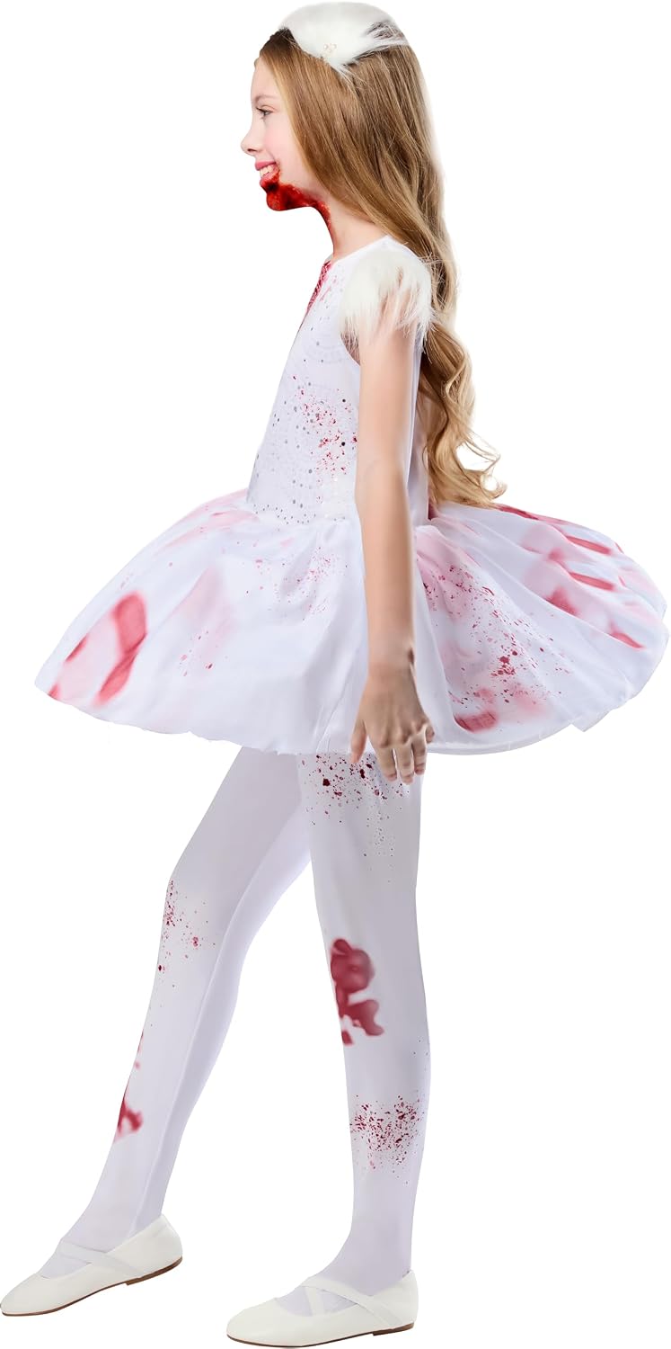 Detalle 2 de Rubies Abducting Abigail Kids’ Costume Dress with Tights and Headpiece