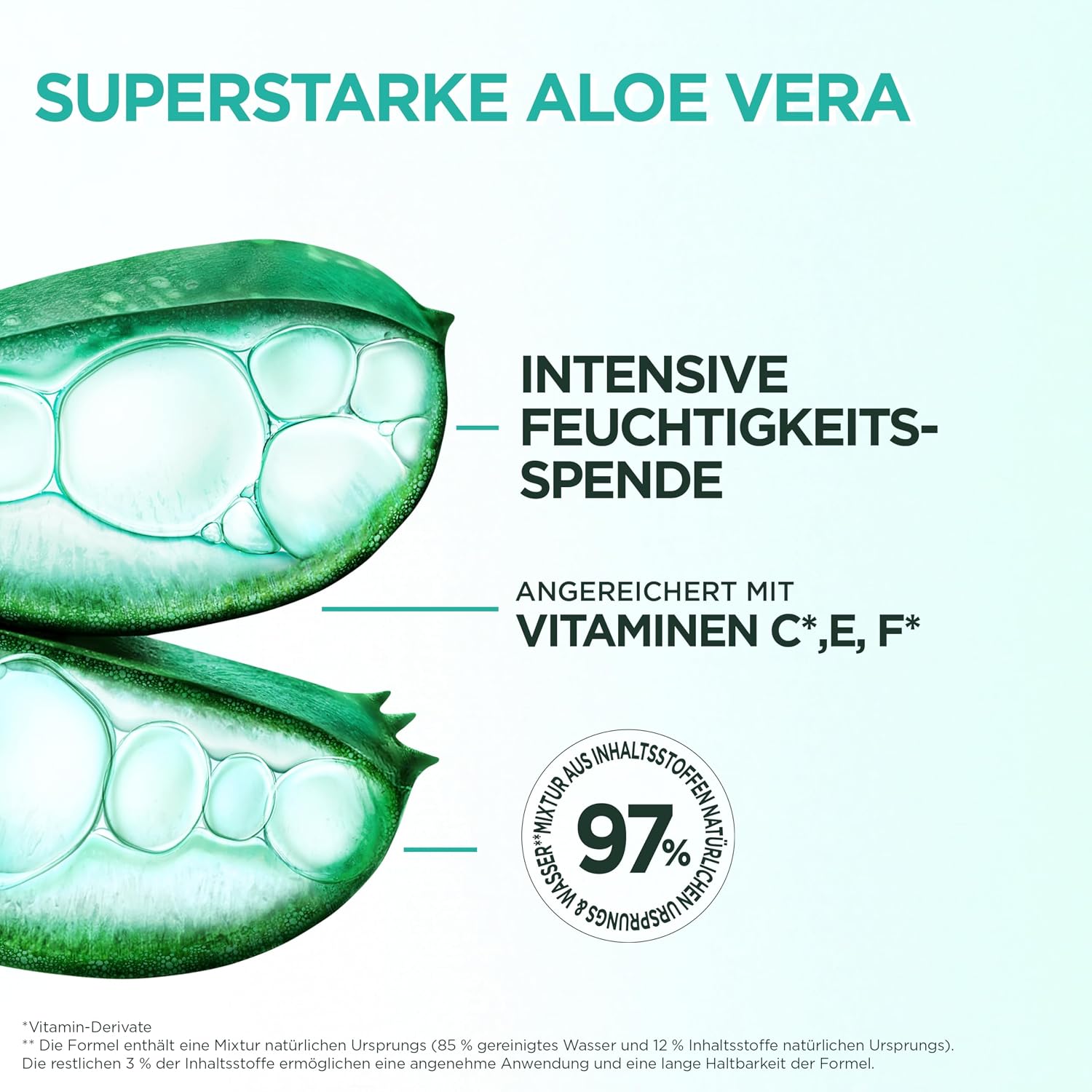 Detalle de Garnier Fructis Aloe Vera Hair Food 3in1 Leave-in Haarmaske (2 x 400 ml) – für normales bis trockenes Haar