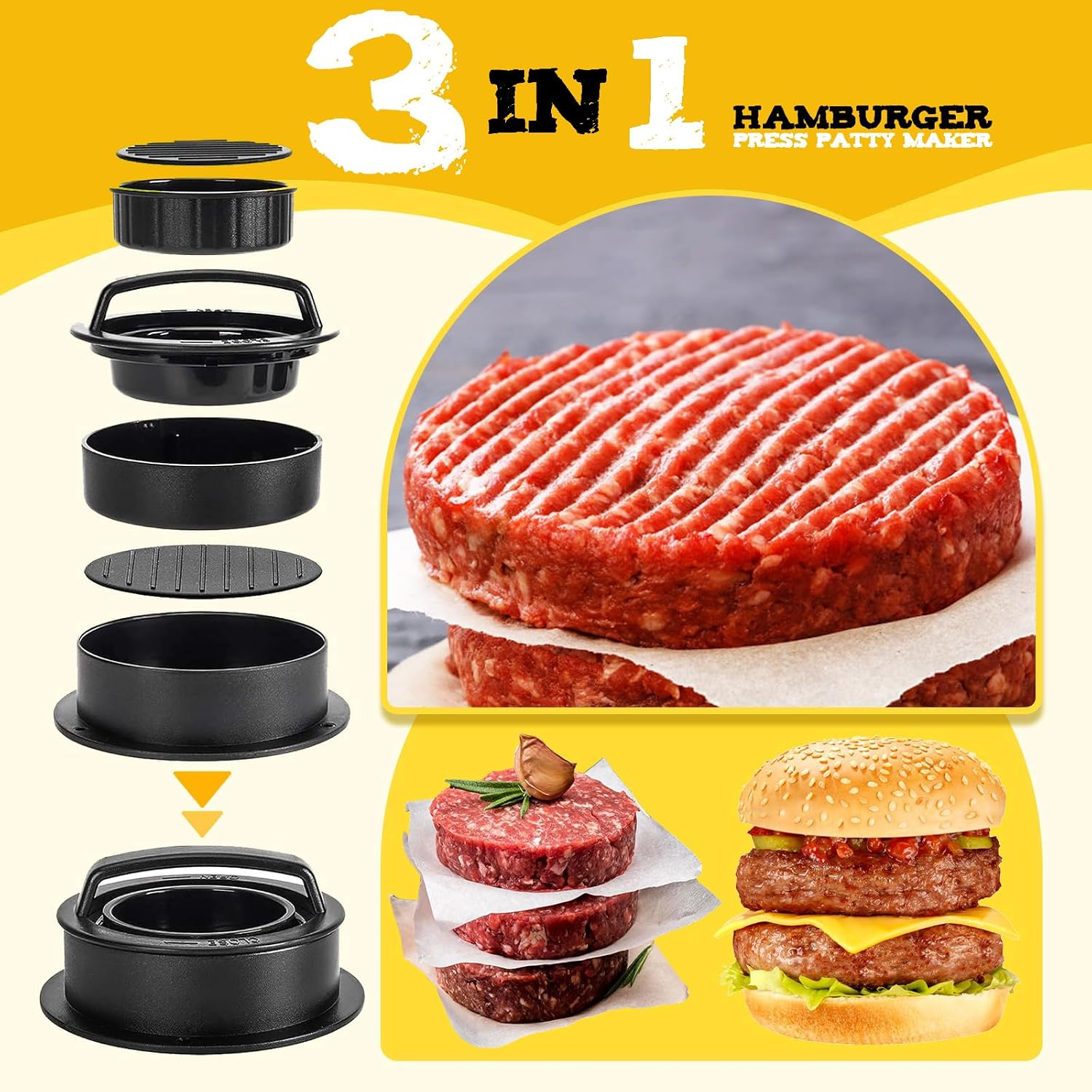 Thumbnail 3 de Smash Burger Press Kit Cast Iron