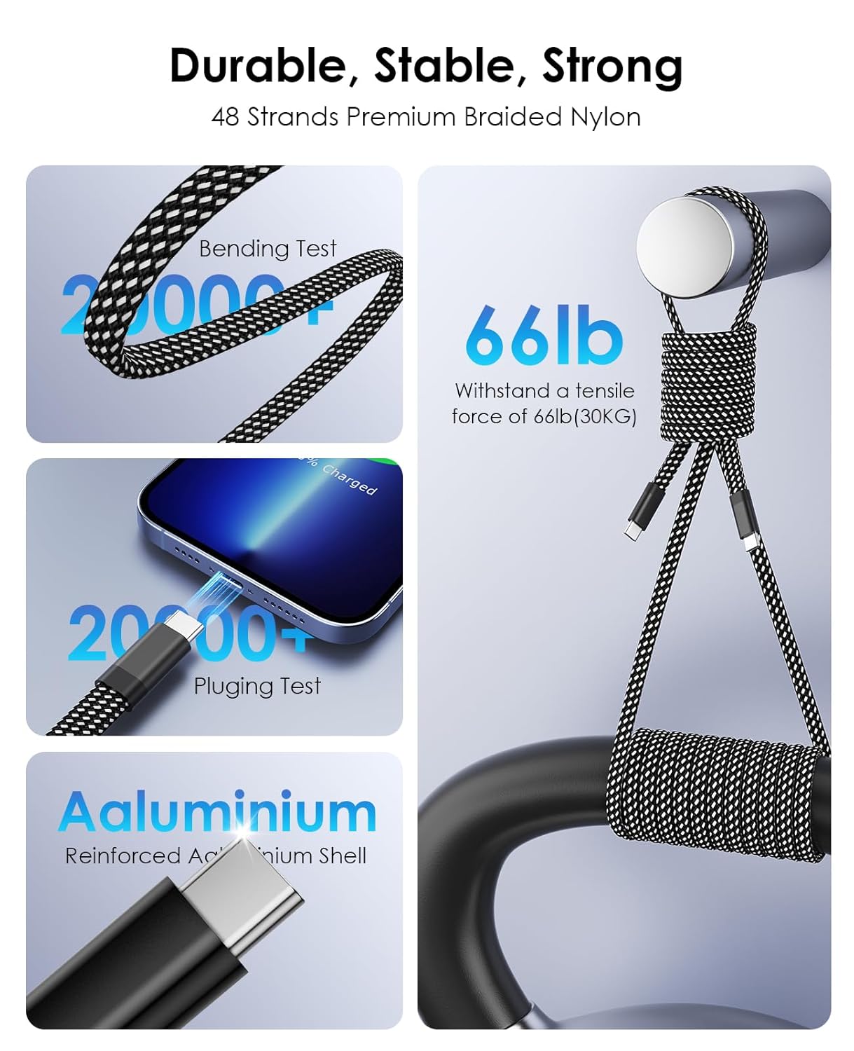 Thumbnail 4 de Magtame Cable USB-C Magnético 60W, Carga Rápida 1.5m ⚡