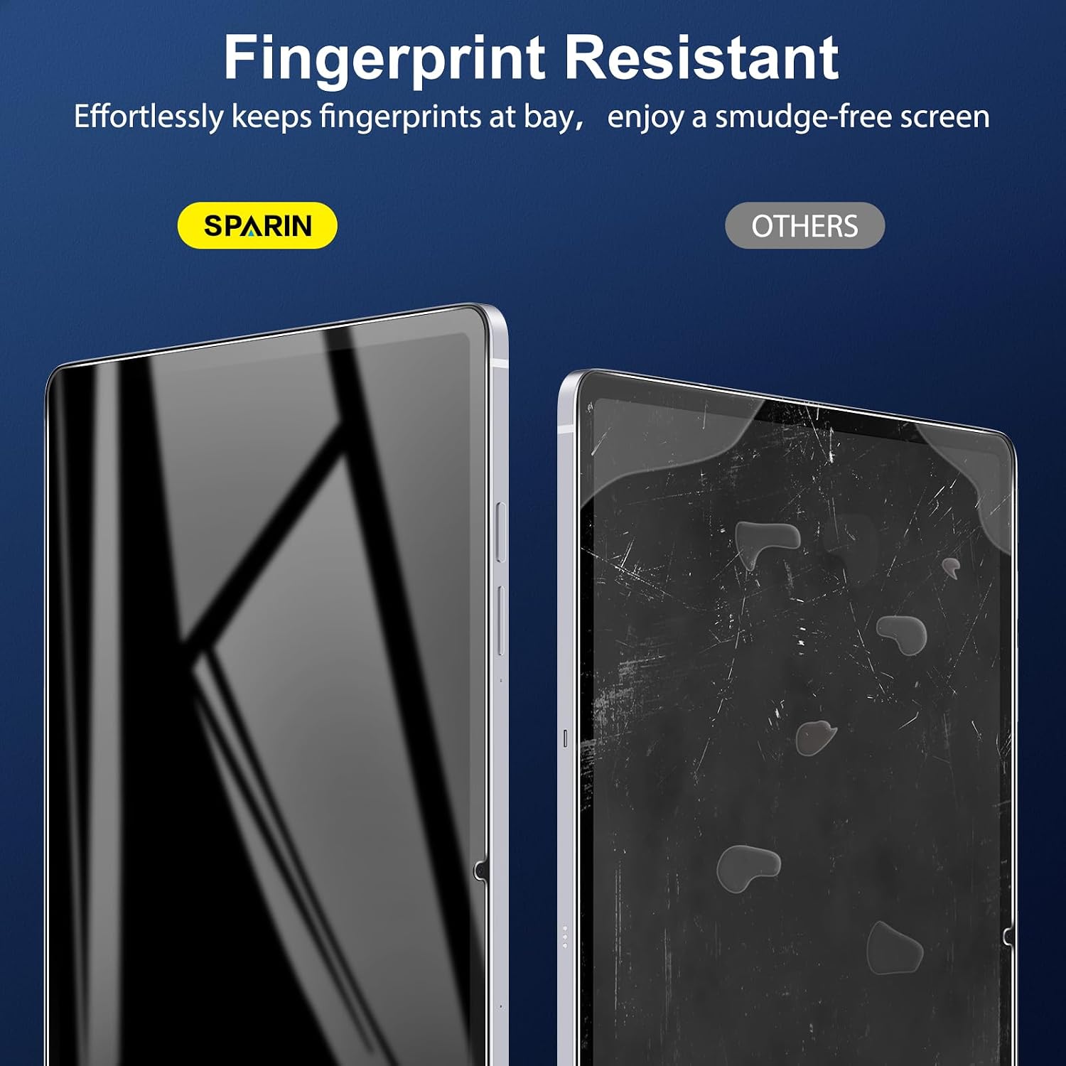 Detalle de SPARIN Schutzfolie für Samsung Galaxy Tab S10 FE+/FE Plus 13,1" (Panzer-Glas), 2 Stück mit Montage-Rahmen
