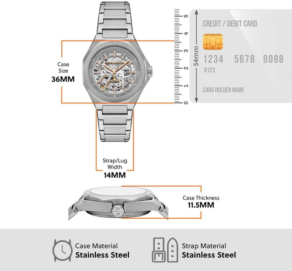 Thumbnail 6 de Armani Exchange Damenarmbanduhr Watch for Women mit 48-mm-Gehäuse und Quarz-Chronograph