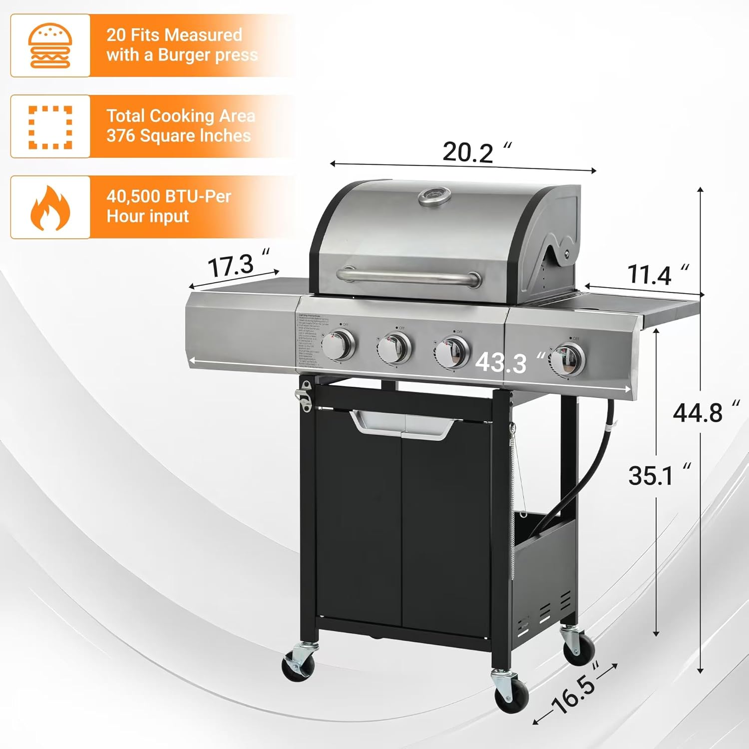 Detalle de Endark Propane Grill 40,500 BTU