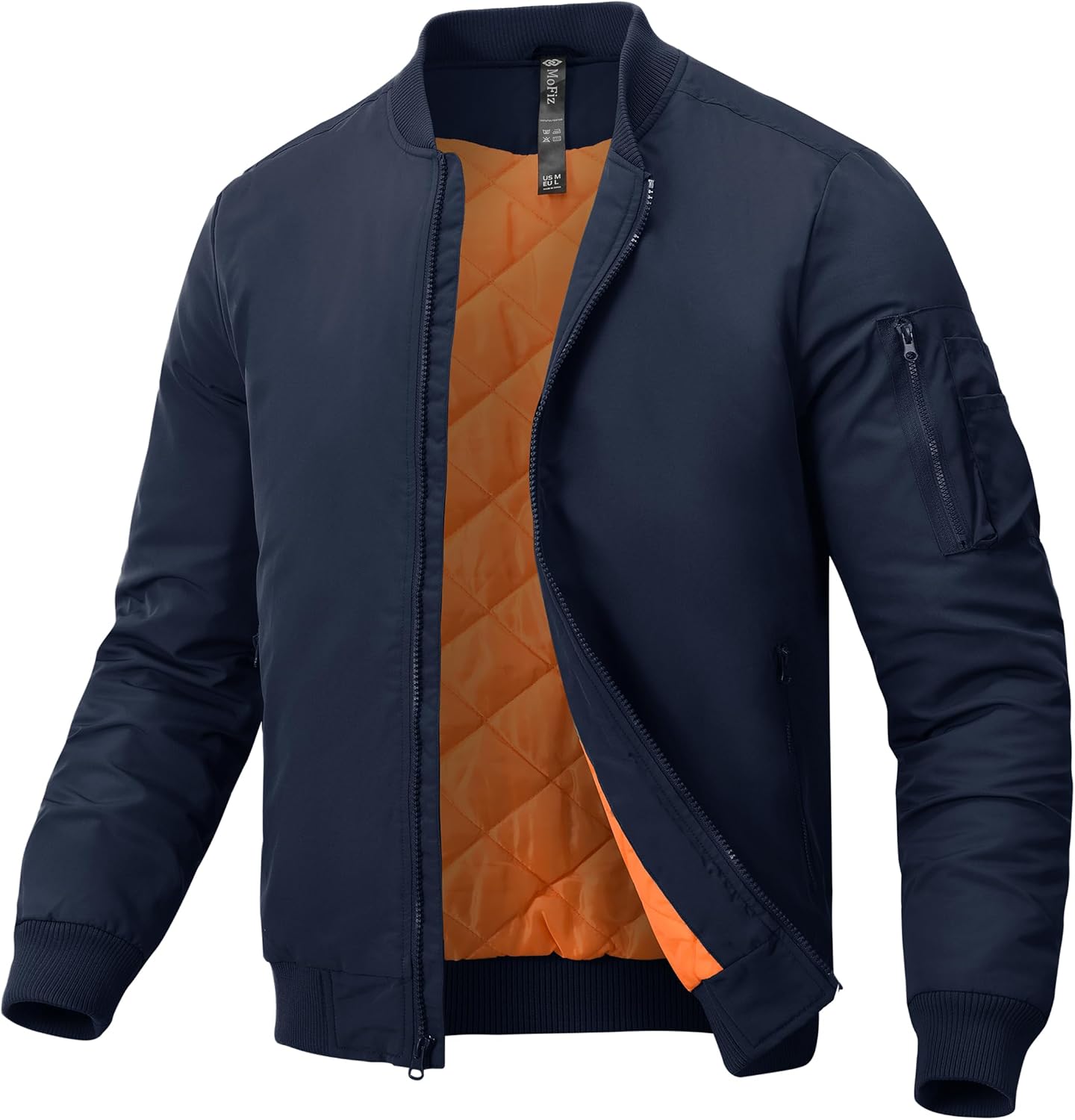 Detalle de MoFiz Chaqueta Bomber Acolchado Vintage Hombre