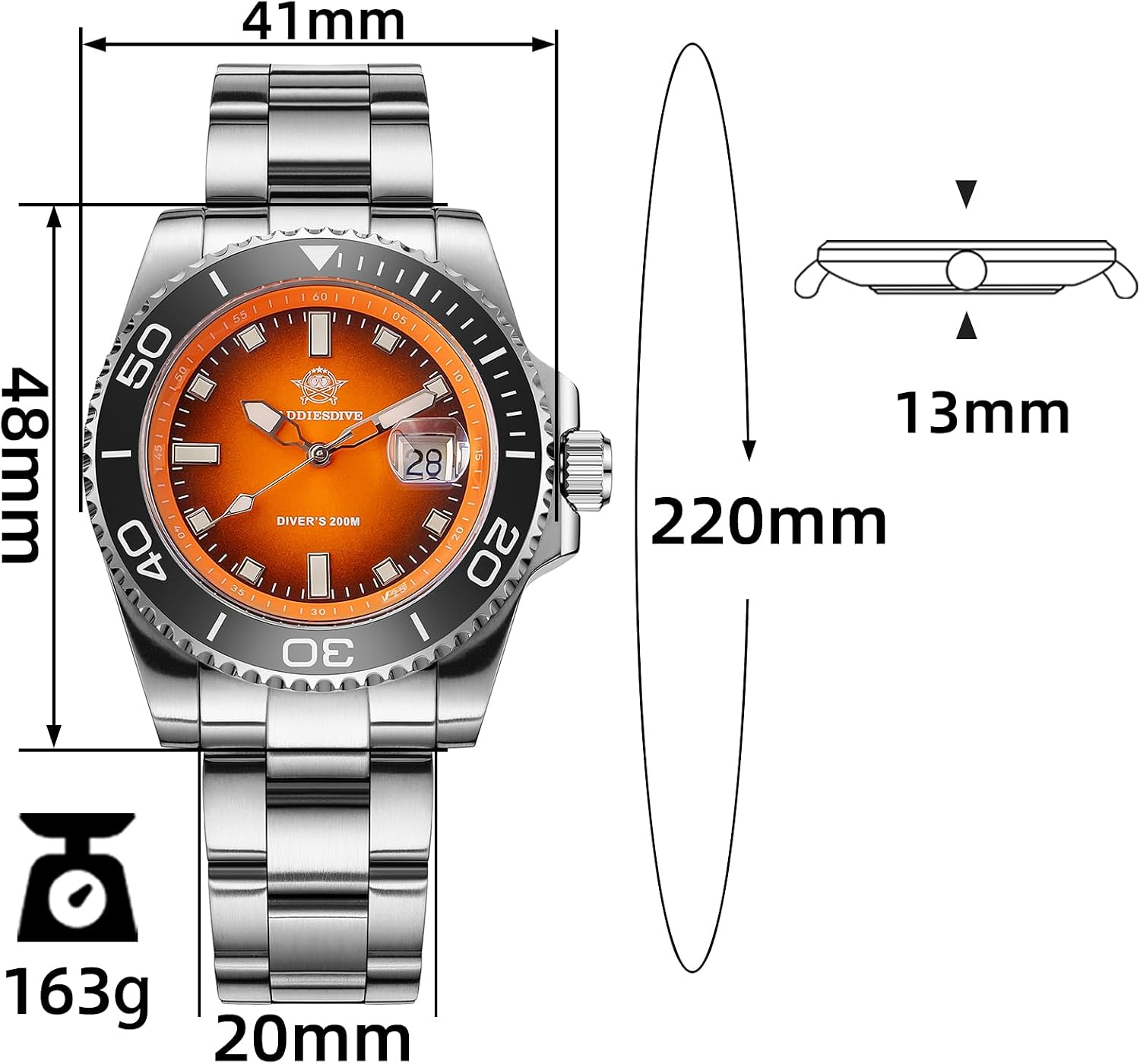 Detalle 2 de ADDIESDIVE Orologio Diver 200M Quarzo