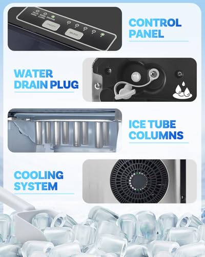 Detalle 2 de Evolpor Ice Maker Machine Countertop: Fast, Flexible Ice for Home and On the Go