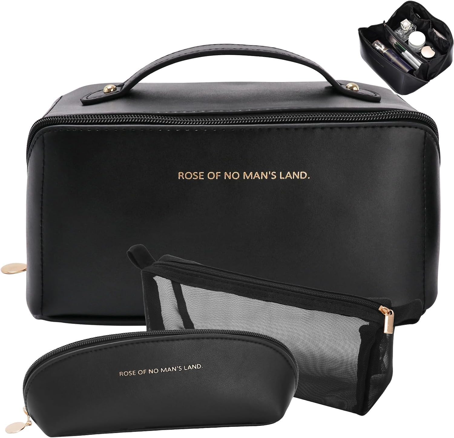 Detalle de Makeup bag set in black