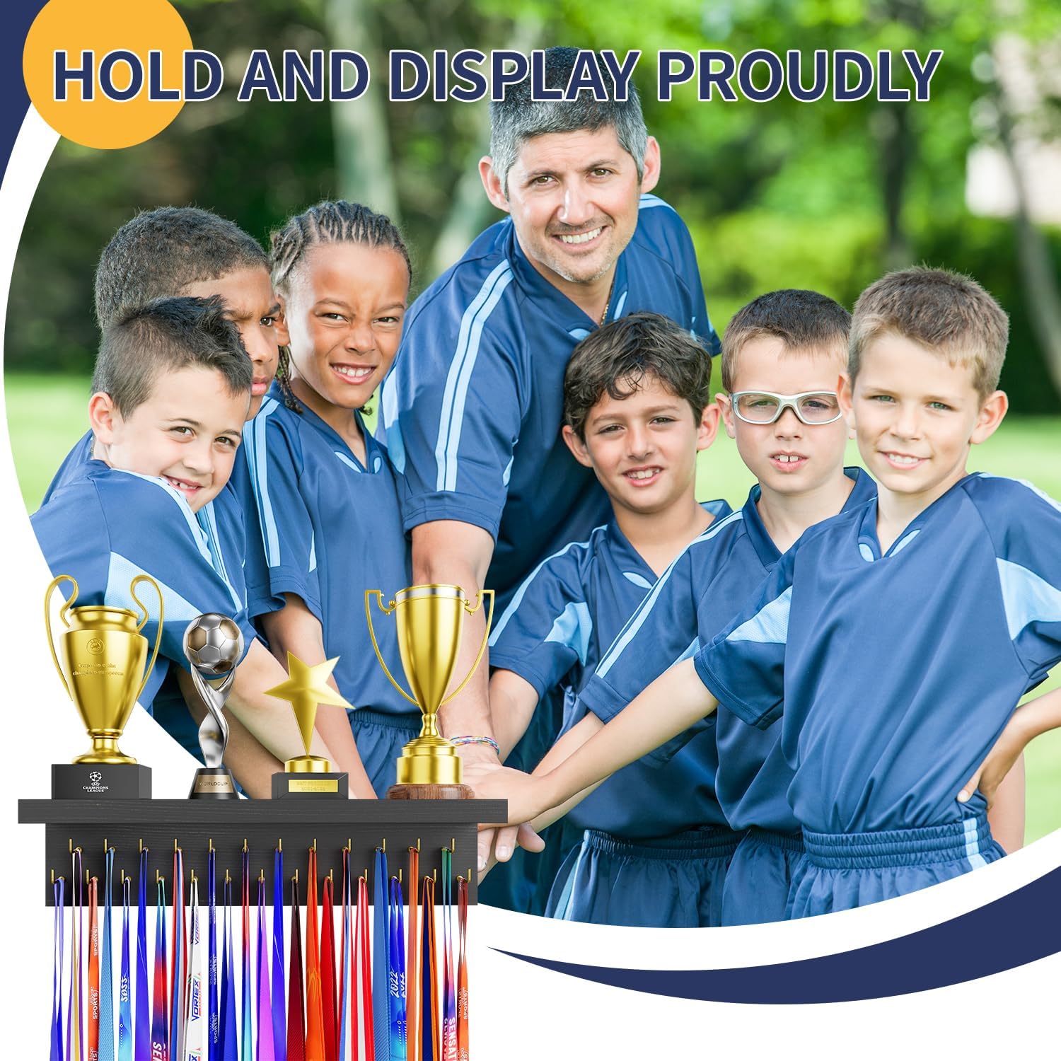 Thumbnail 6 de DSVENROLY Medal Holder Display Shelf Organizer